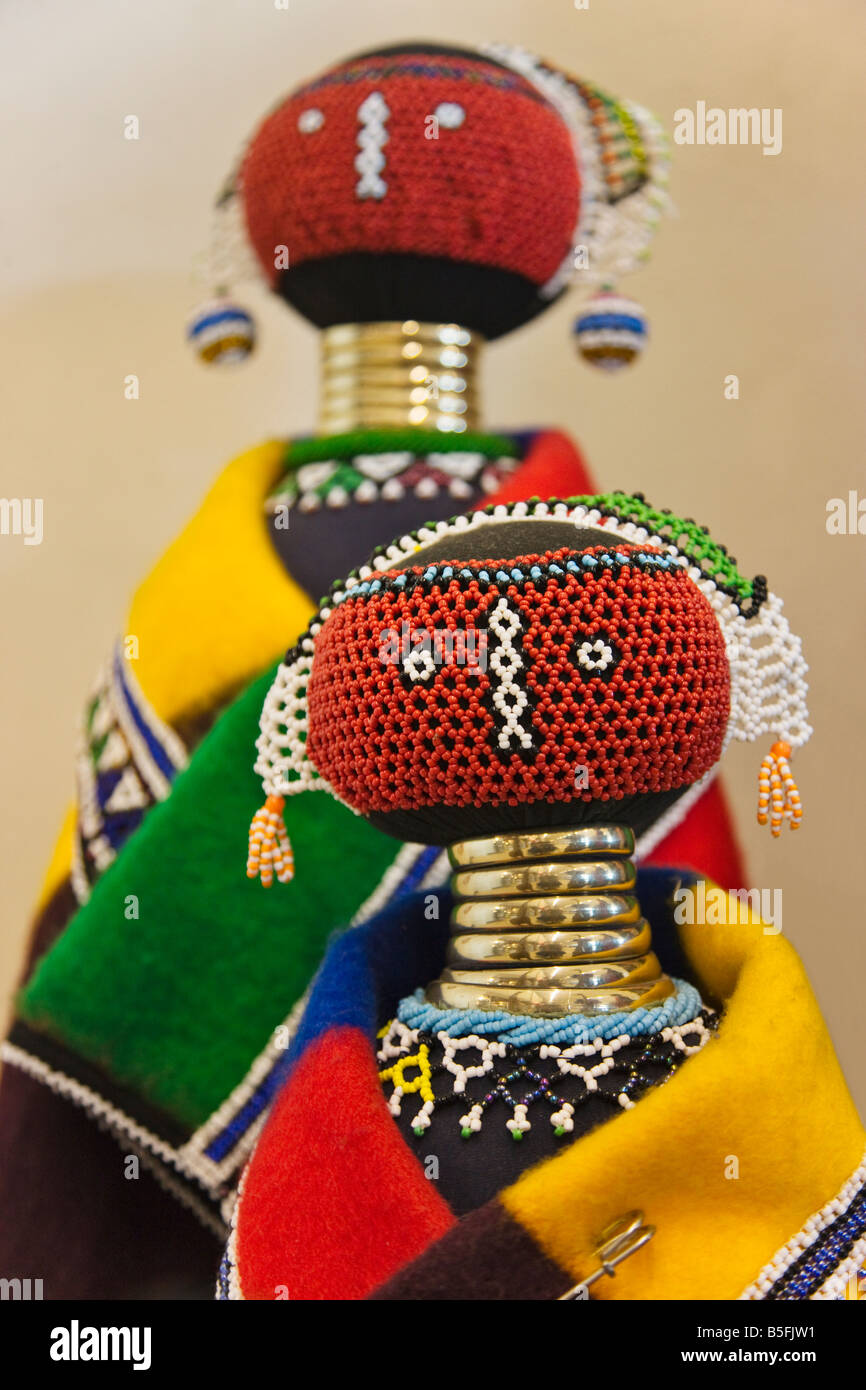 Puppen von Tribal Menschen Johannesburg in Südafrika Stockfoto