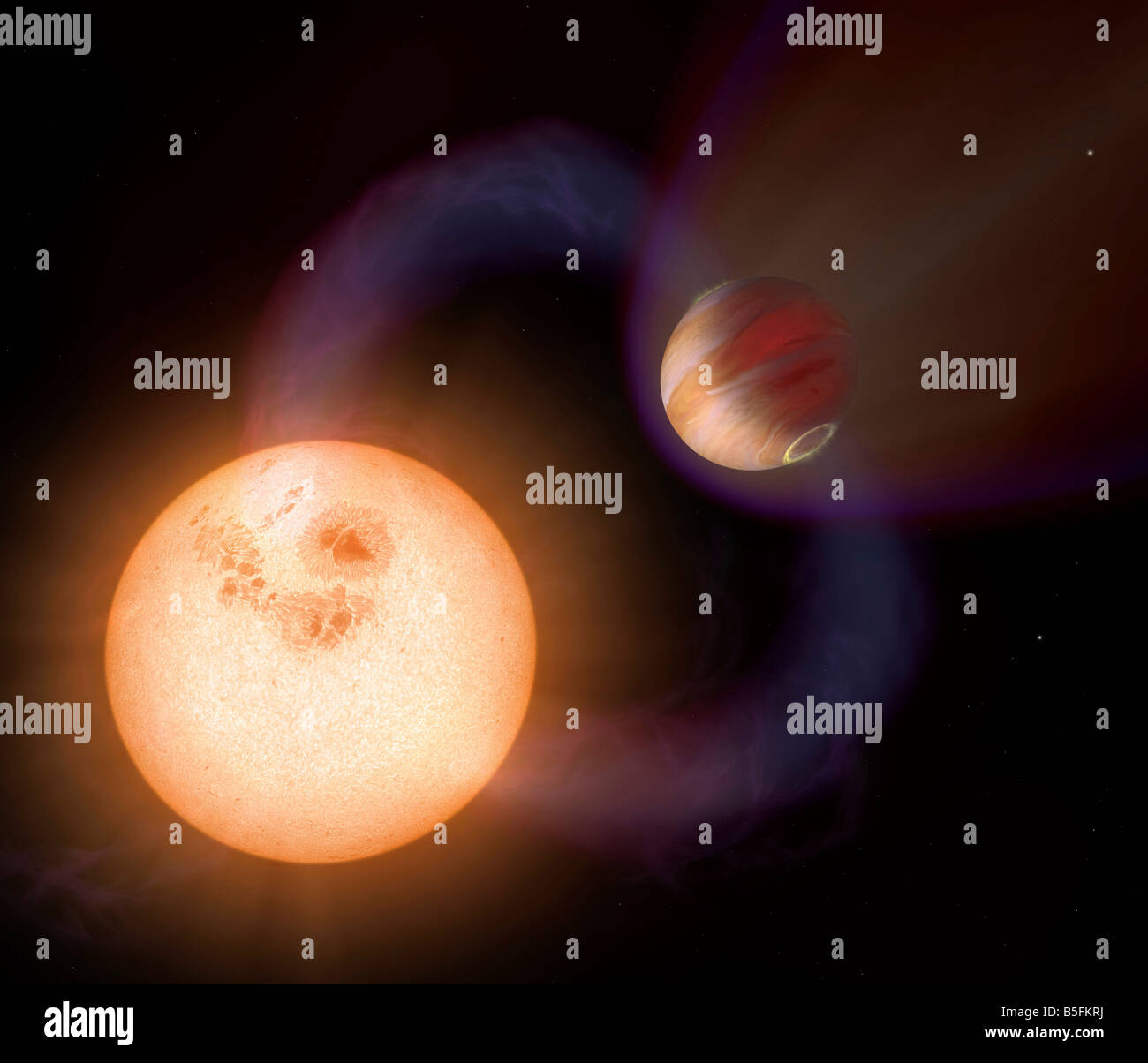 Eindruck eines Künstlers eine einzigartige Art von Exoplaneten. Stockfoto