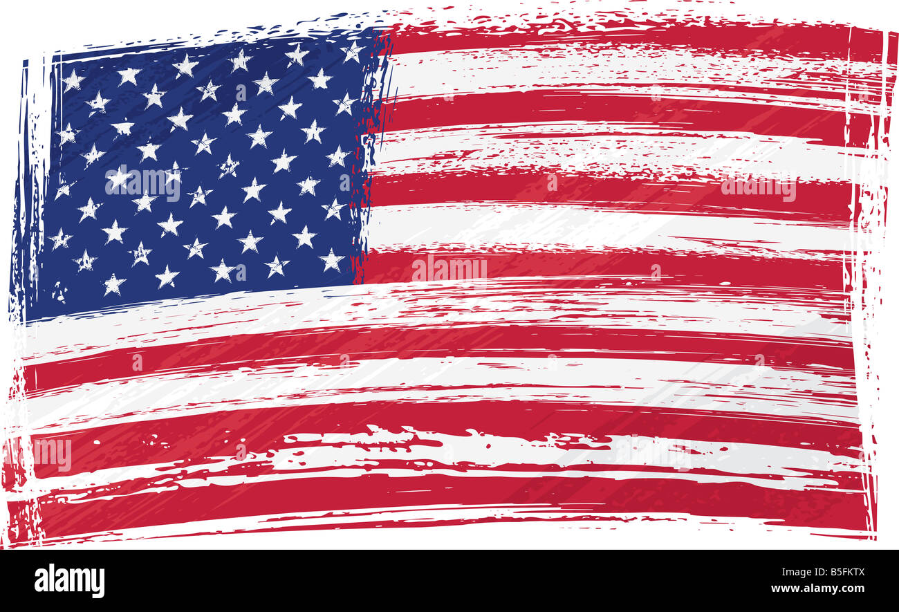 Grunge-USA-Flagge Stockfoto