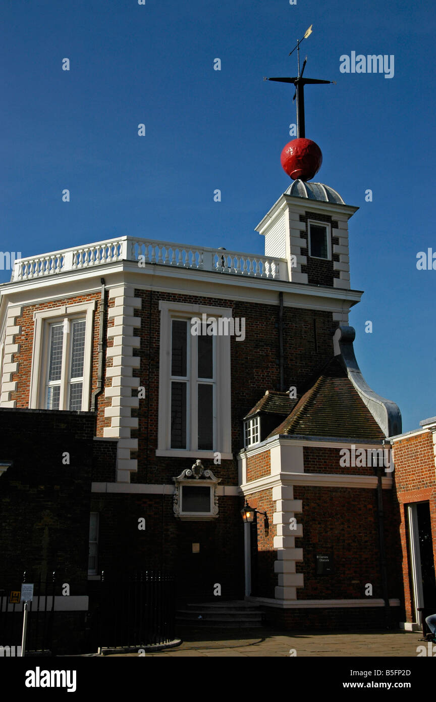 Das Royal Observatory Greenwich, Octagon Raum und Zeit-Ball Stockfoto