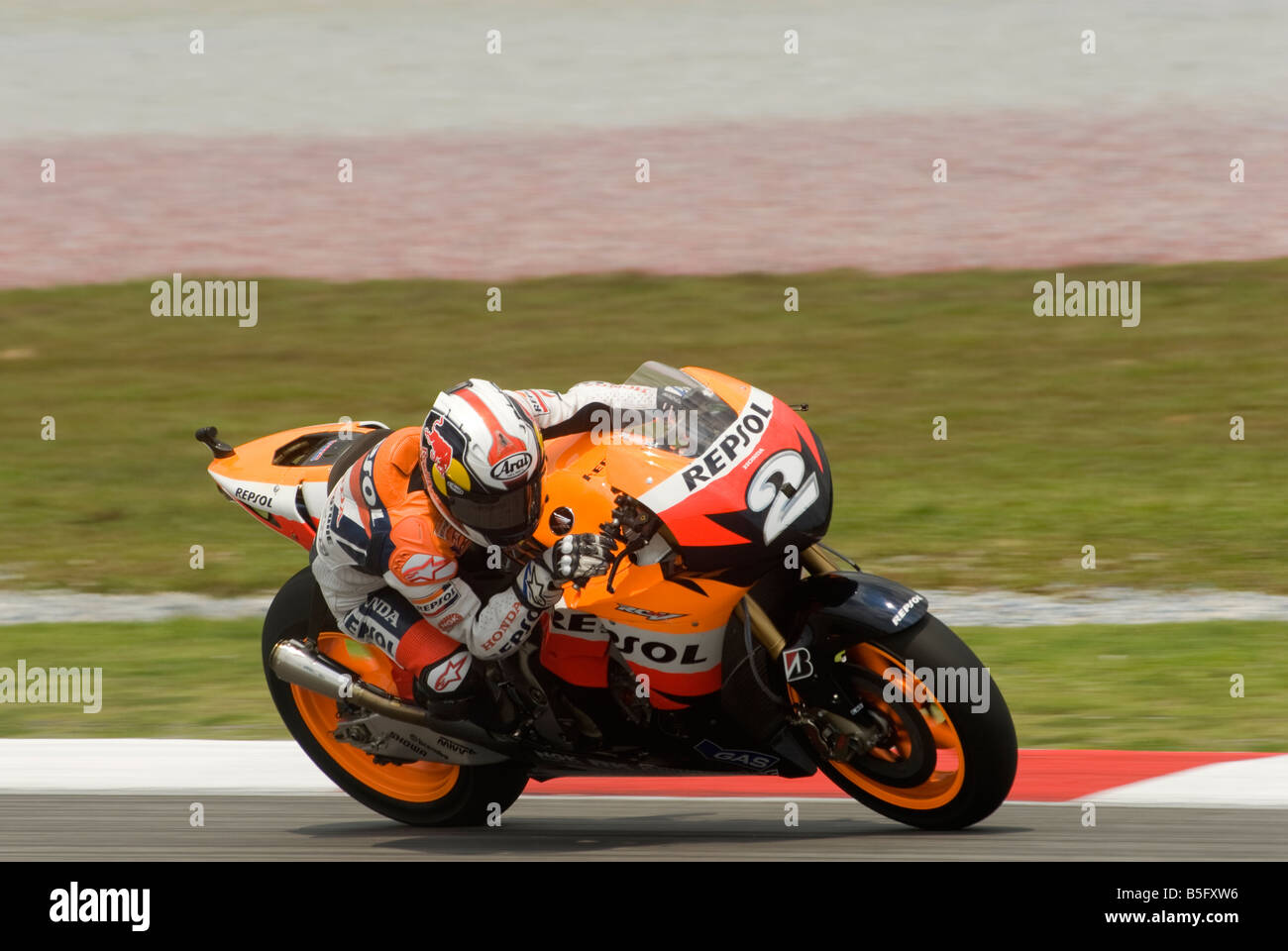 Sepang Malaysia 19. Oktober 2008 spanische Dani Pedrosa Repsol Honda Team 2008 Polini Malaysian Motorrad Grand Prix Sepang Stockfoto