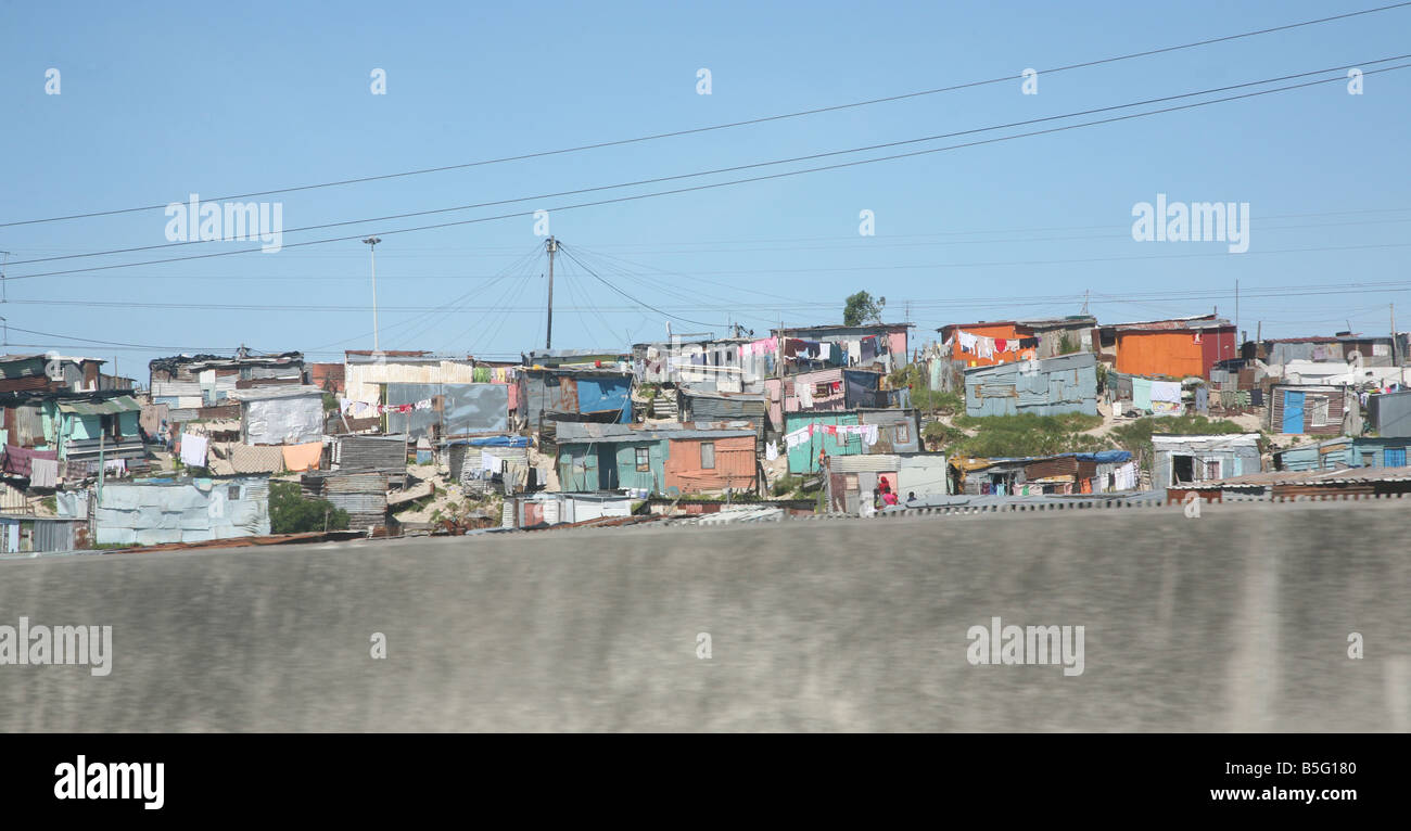 Cape flats Township-Cape Town-Südafrika Stockfoto