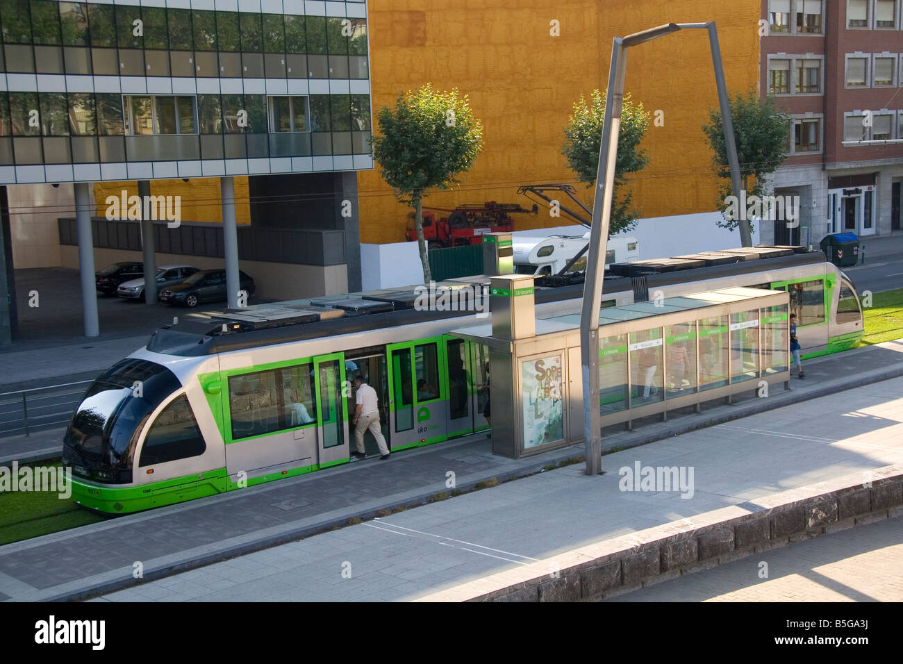 Die EuskoTran ist der Meter Strassenbahn Lehrensystem in Nordspanien Baskenland Bilbao Vizcaya Stockfoto