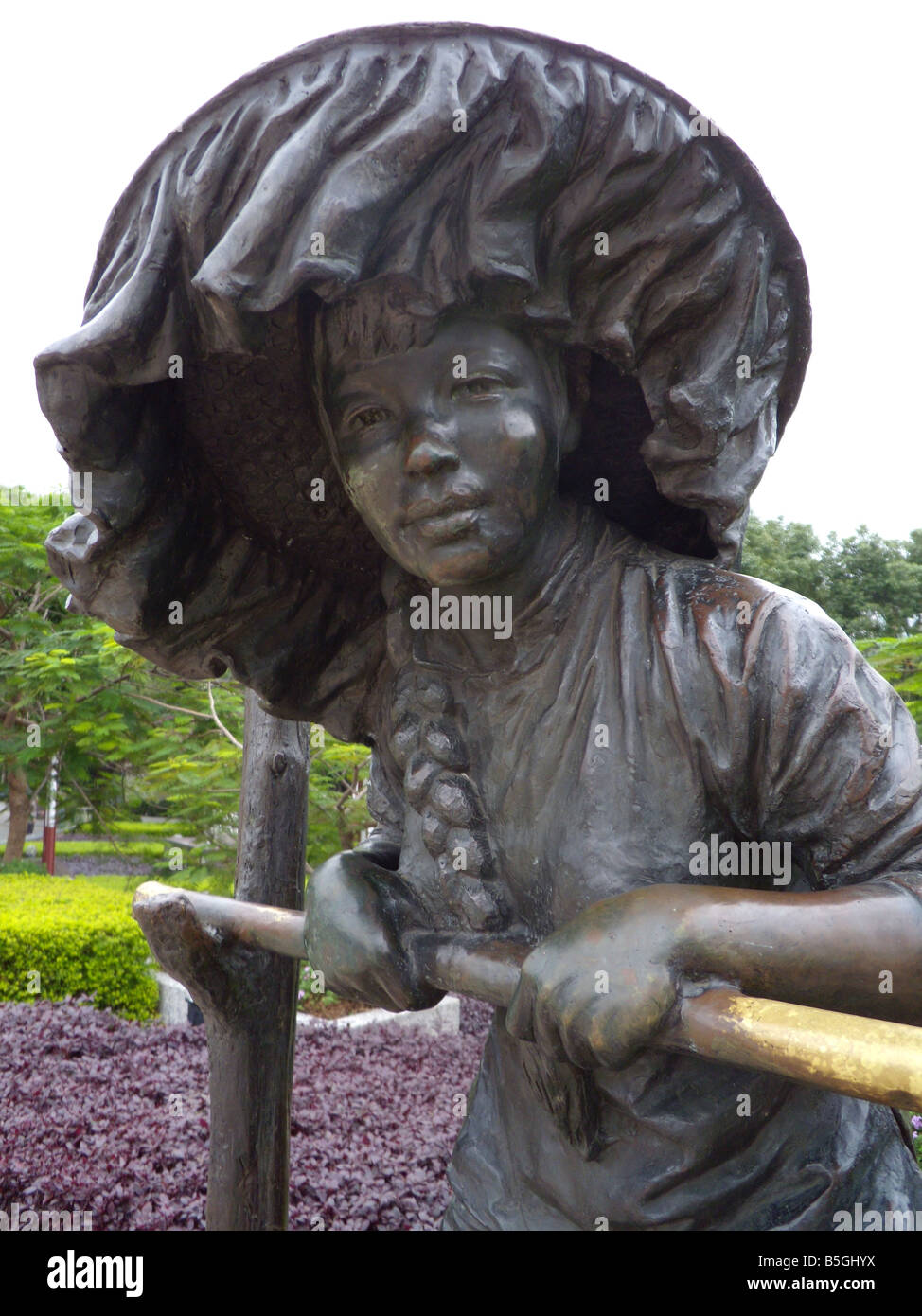 geschnitzte Dame in Dongguan, China Stockfoto