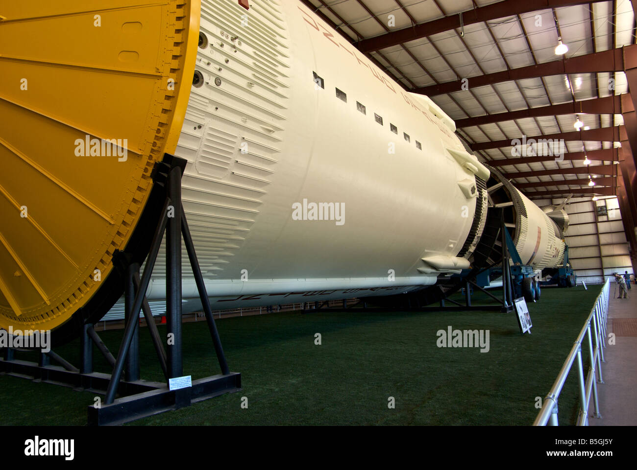 Beiden unteren Abschnitte der massiven Saturn V-Rakete verwendet in der Apollo-Weltraum-Missionen zum Mond Stockfoto
