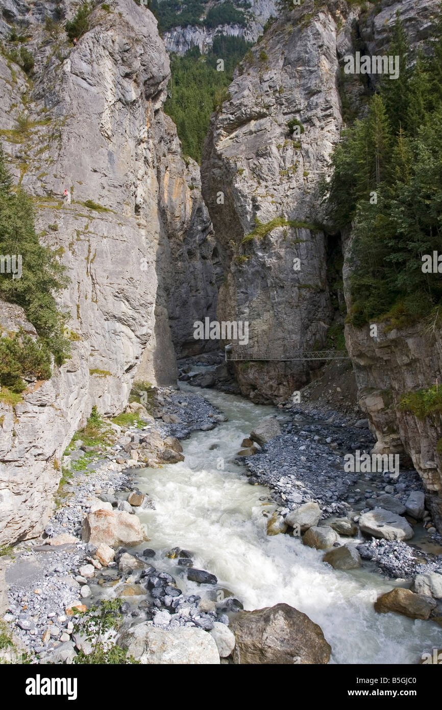 Gletscherschlucht Gletscher Schlucht Grindelwald Schweiz Stockfoto