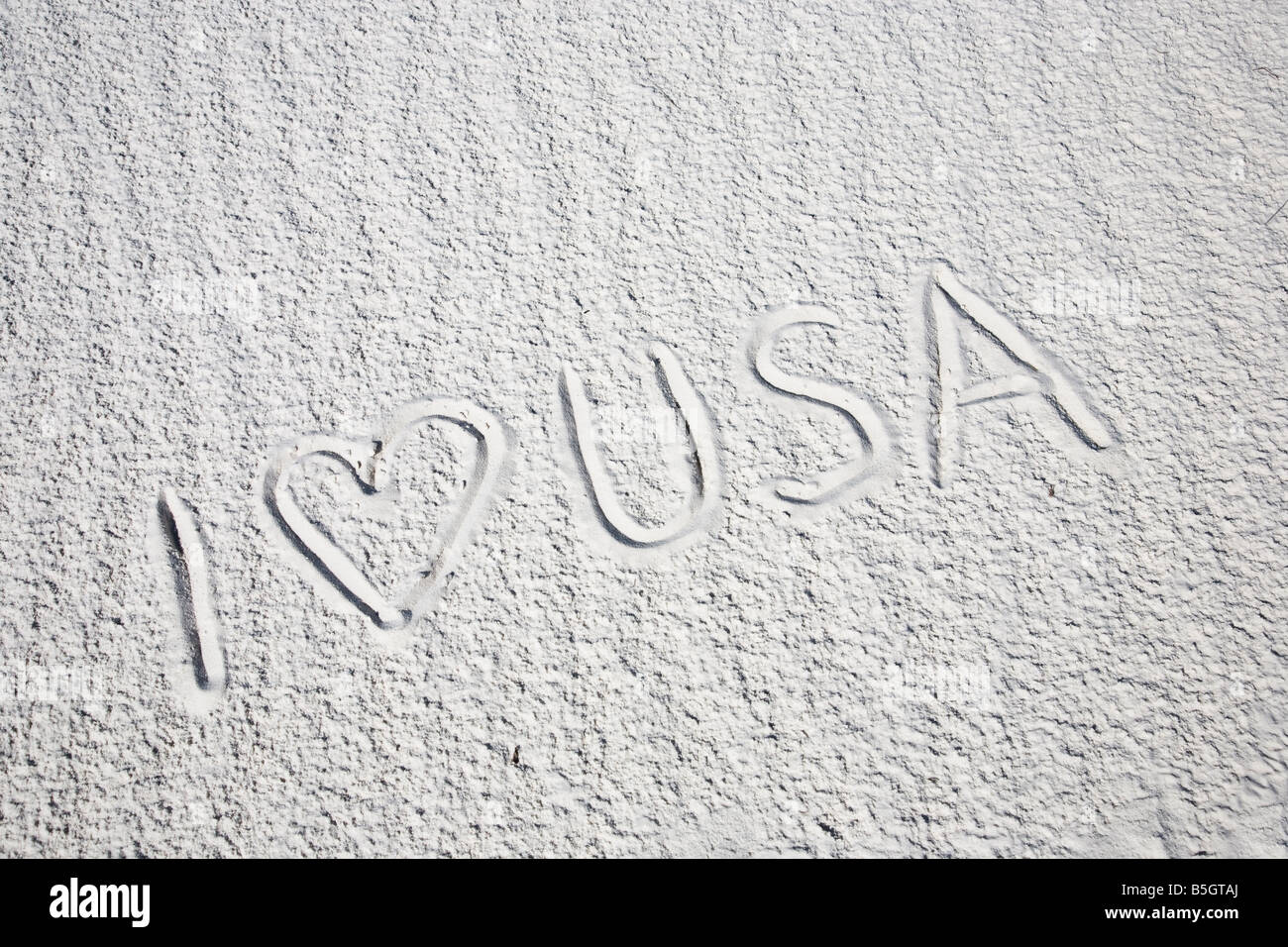 Ich liebe USA - White Sands National Monument in New Mexico, USA Stockfoto