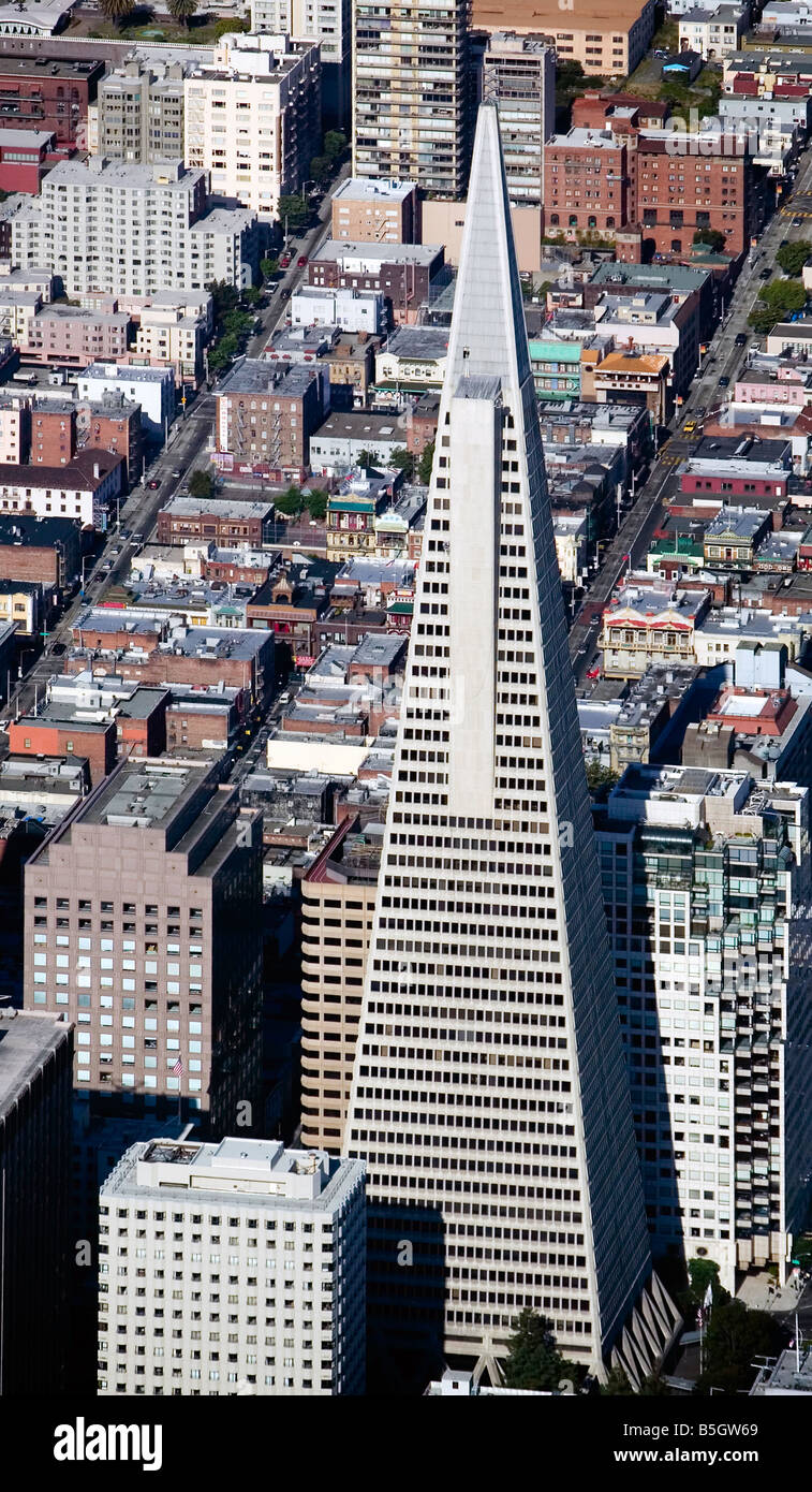 Luftaufnahme Uber Transamerica Pyramide San Francisco Kalifornien Stockfotografie Alamy