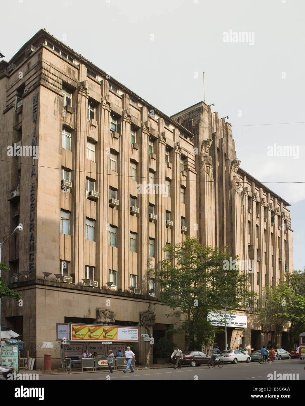 Neues Indien Assurance Firmengebäude 1935 DN Road Bombay Indien. Art-Deco-Moderne. Stockfoto