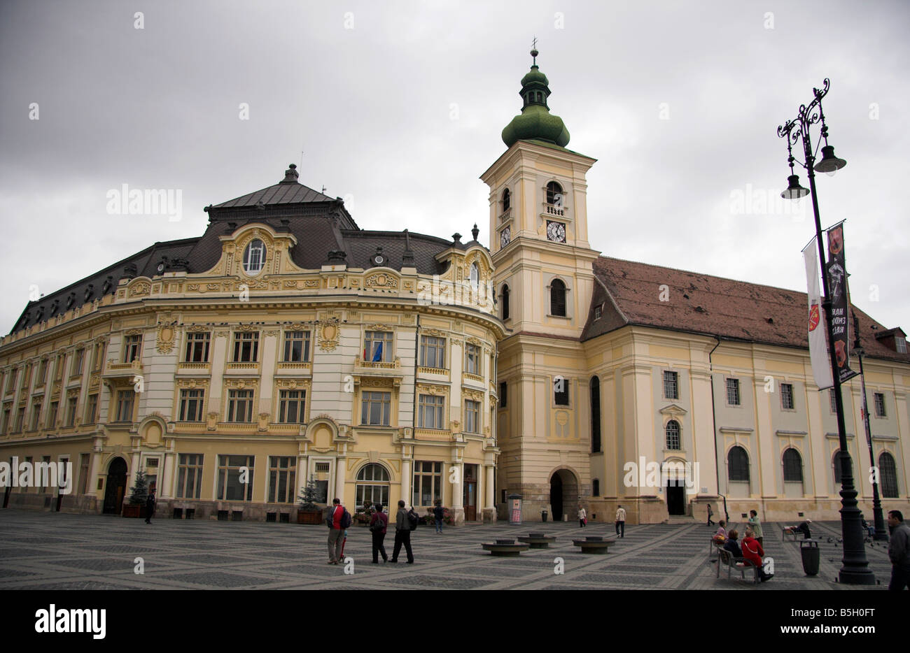 Römisch-katholische Kirche, Piata Mare, großen Platz, Sibiu, Siebenbürgen, Rumänien Stockfoto