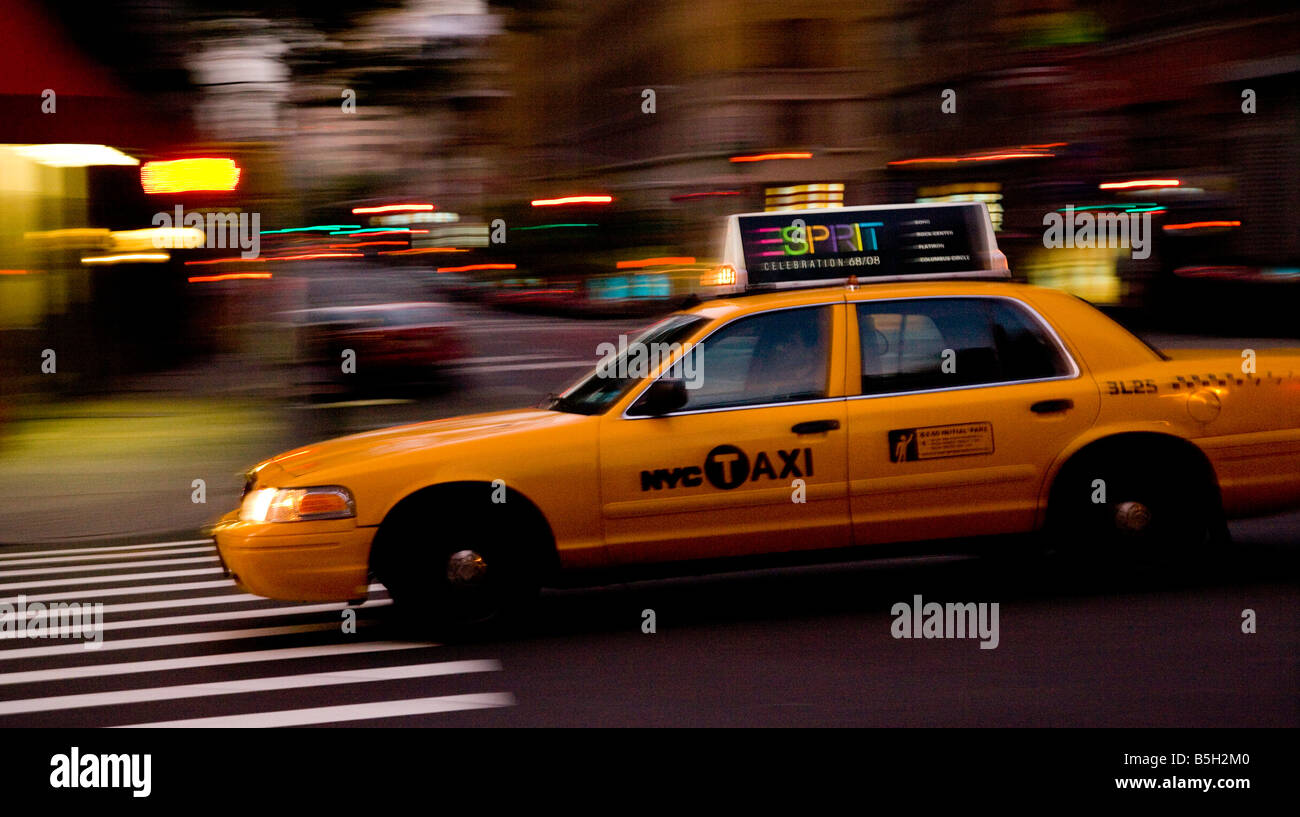 Taxi, New York, New York, Usa, Amerika zu beschleunigen Stockfoto