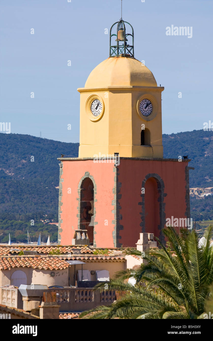 Die Kirche Turm von Saint-Tropez / Côte d ' Azur / Provence / Südfrankreich Stockfoto