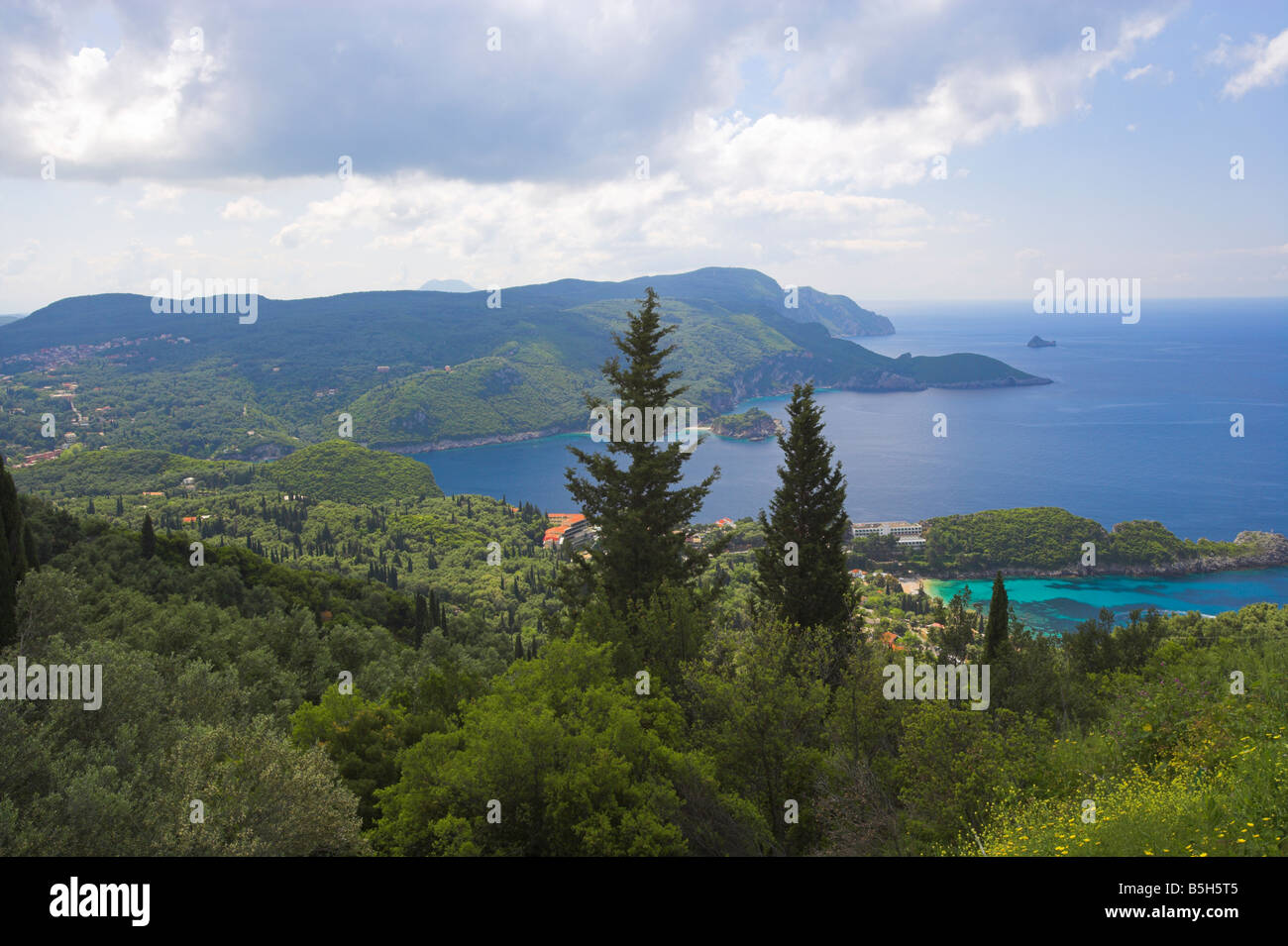 Liapades Bay Corfu Stockfoto