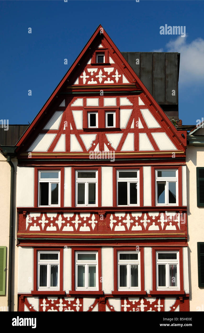 Halbe Fachwerkhaus Gebäude am Markt Platz Öhringen Baden-Württemberg Deutschland Stockfoto