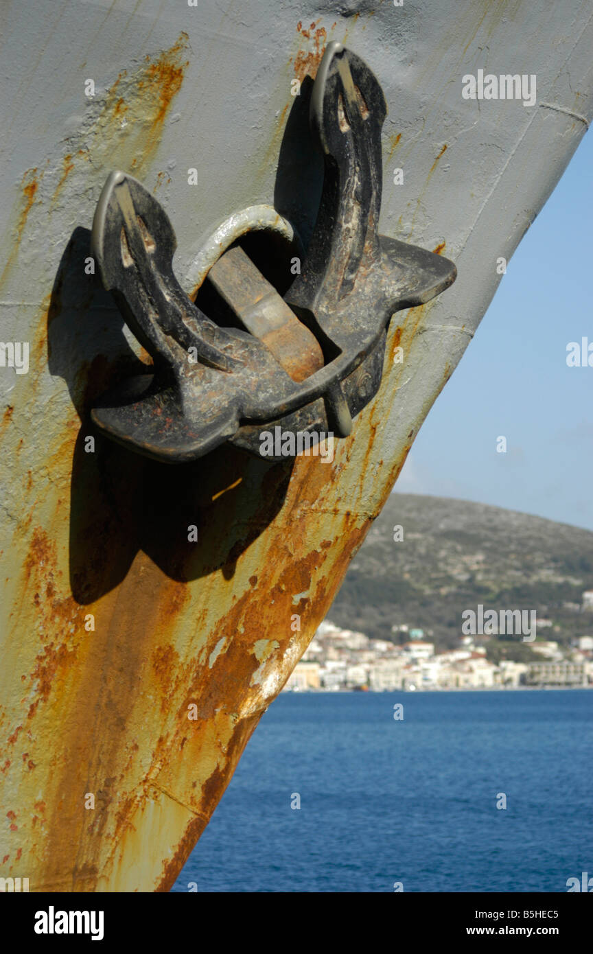 Anker für ein altes Schiff Stockfoto