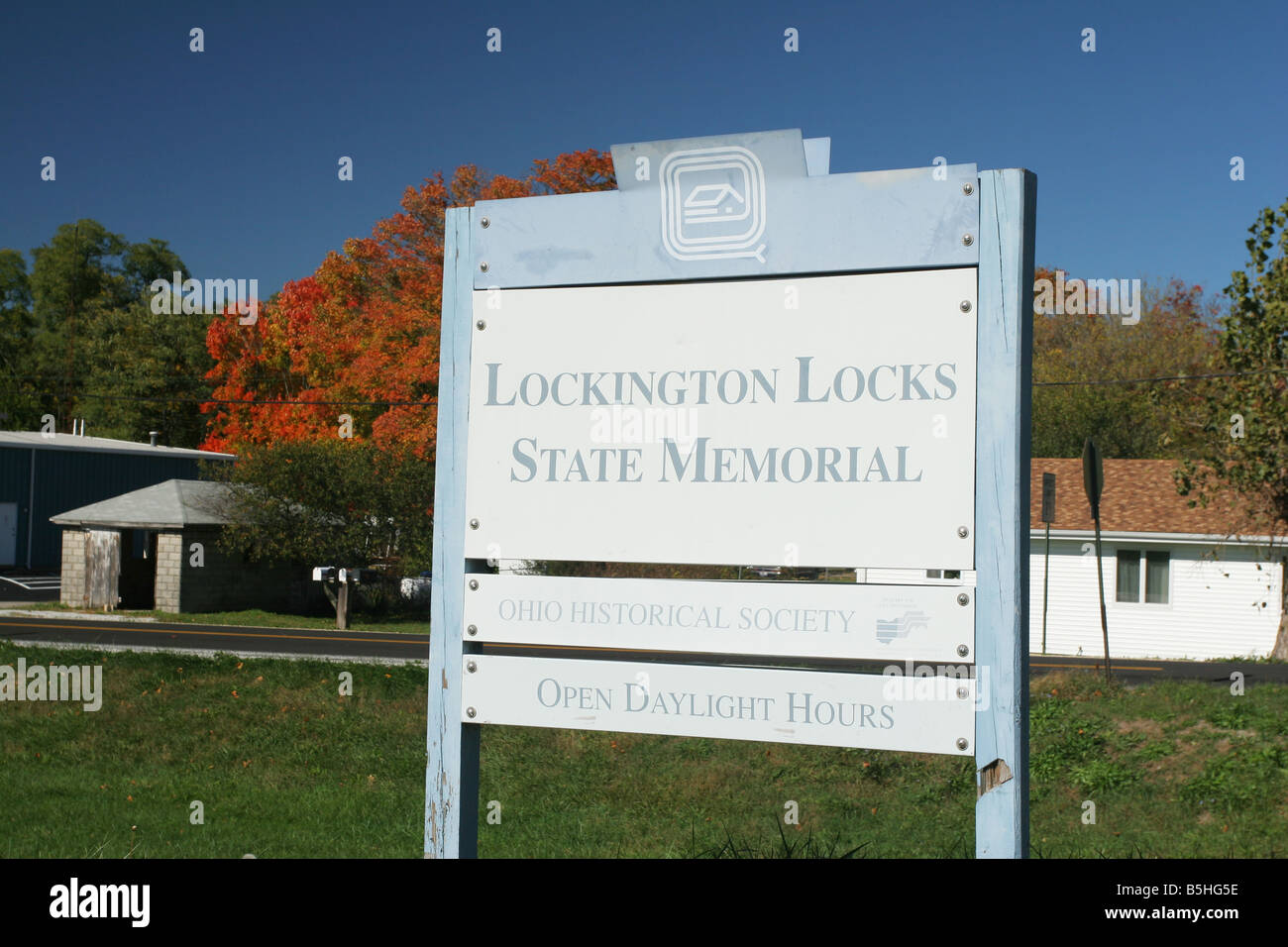 Lockington Locks State Memorial Lockington Ohio A Teil der historischen Miami und Erie-Kanal Stockfoto