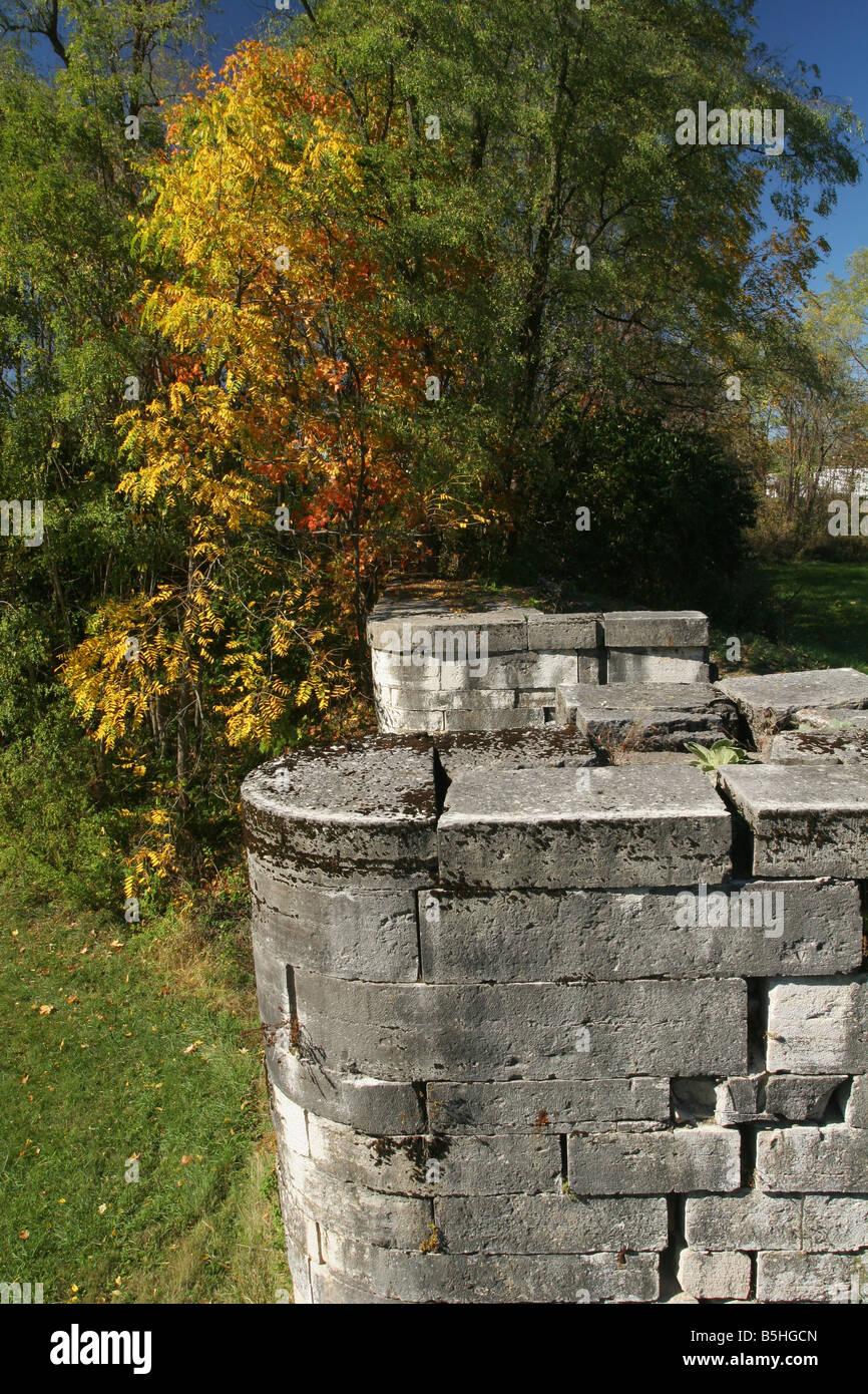 Lockington Locks State Memorial Lockington Ohio A Teil der historischen Miami und Erie-Kanal Stockfoto