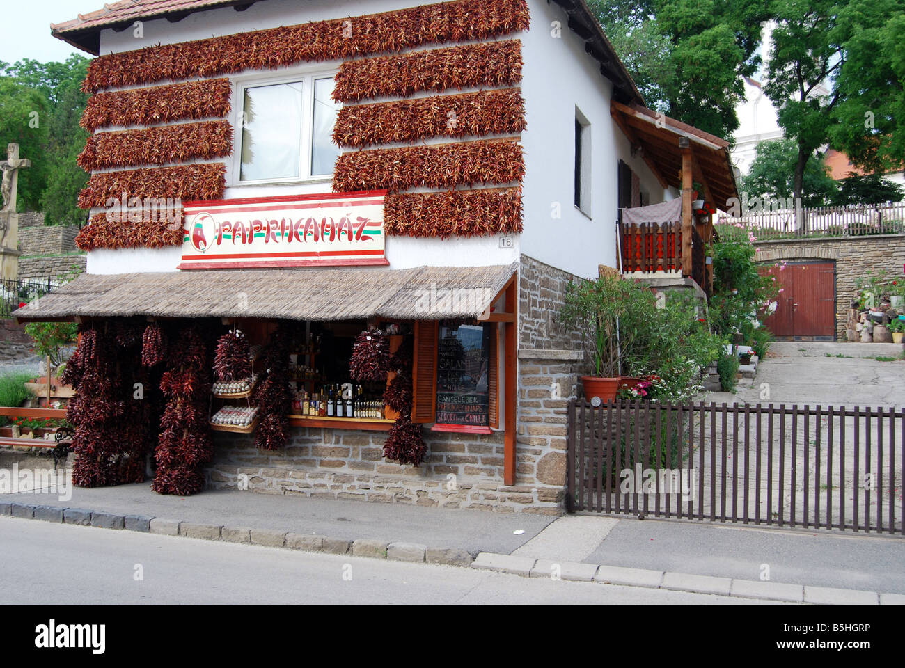 Paprika Haus Tihany am Plattensee Ungarn Stockfotografie Alamy