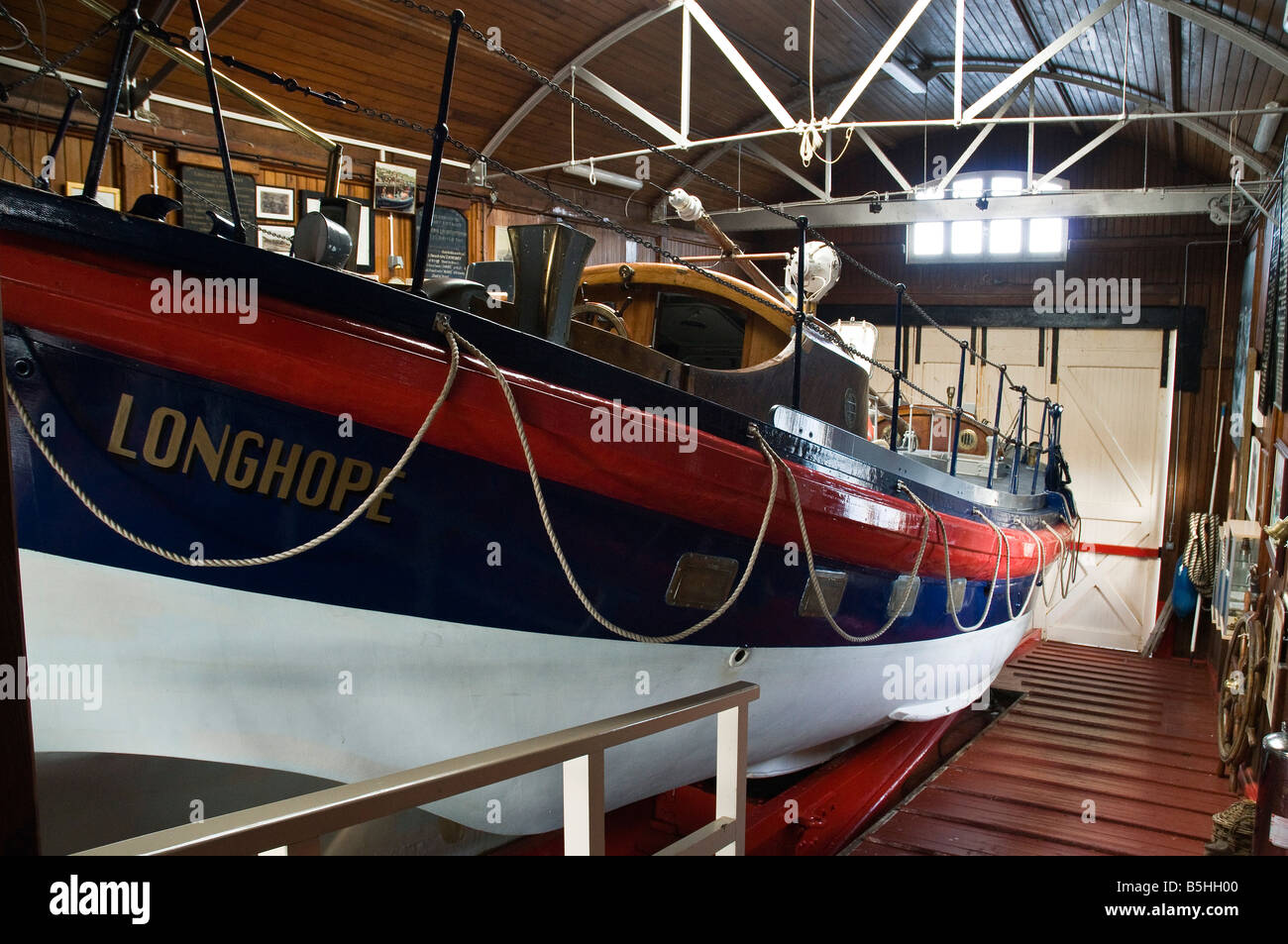 Dh Longhope Rettungsboot museum HOY ORKNEY Rnli leben Boot Halle Innenraum Schottland Stockfoto