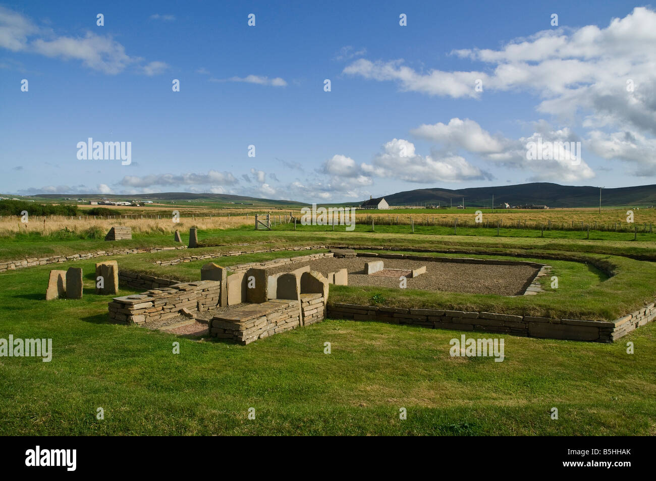 dh Barnhouse STENNESS ORKNEY Neolithikum Archäologie Dorf Haus Ruinen Stockfoto