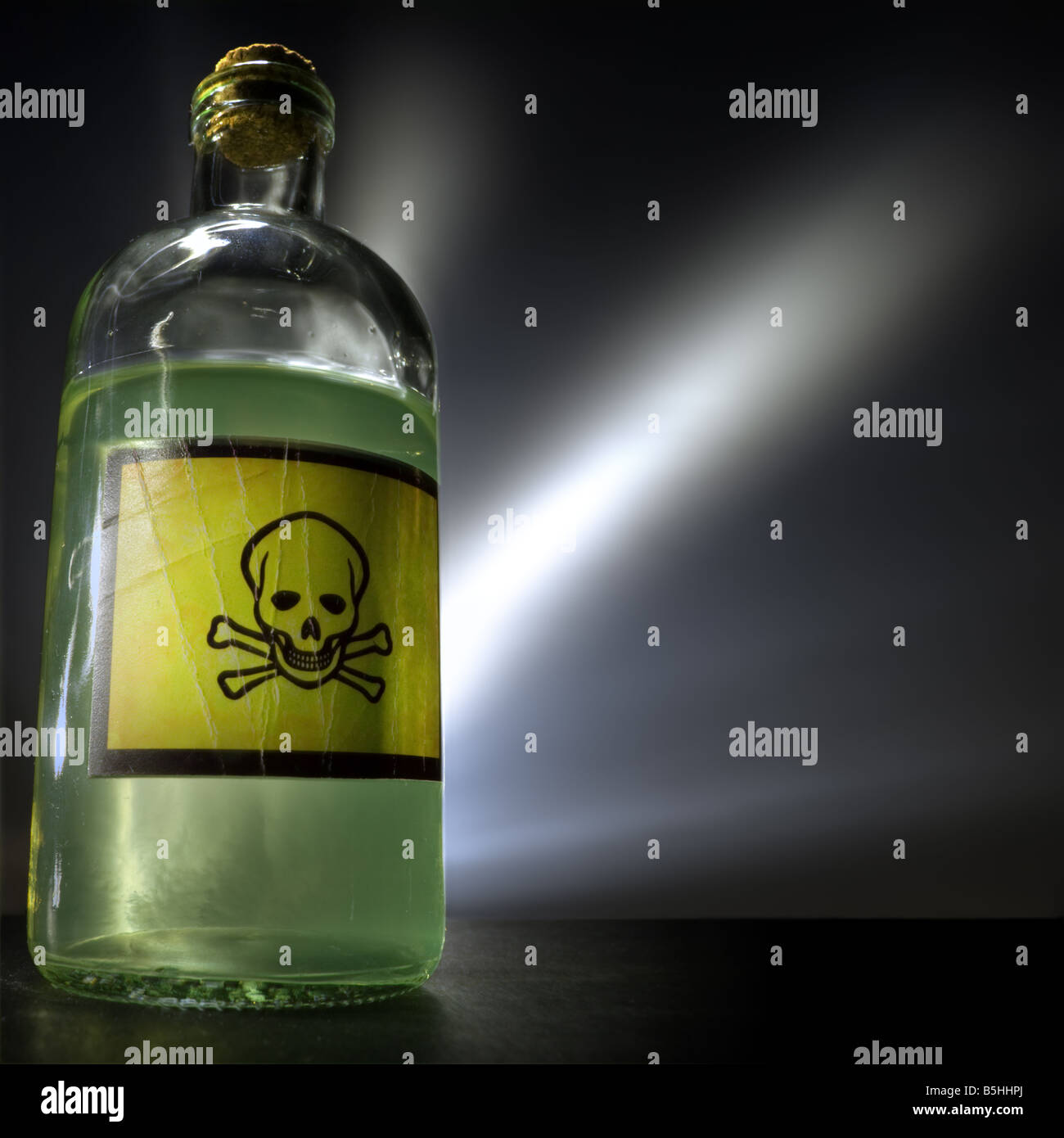 Flasche zu vergiften Stockfoto