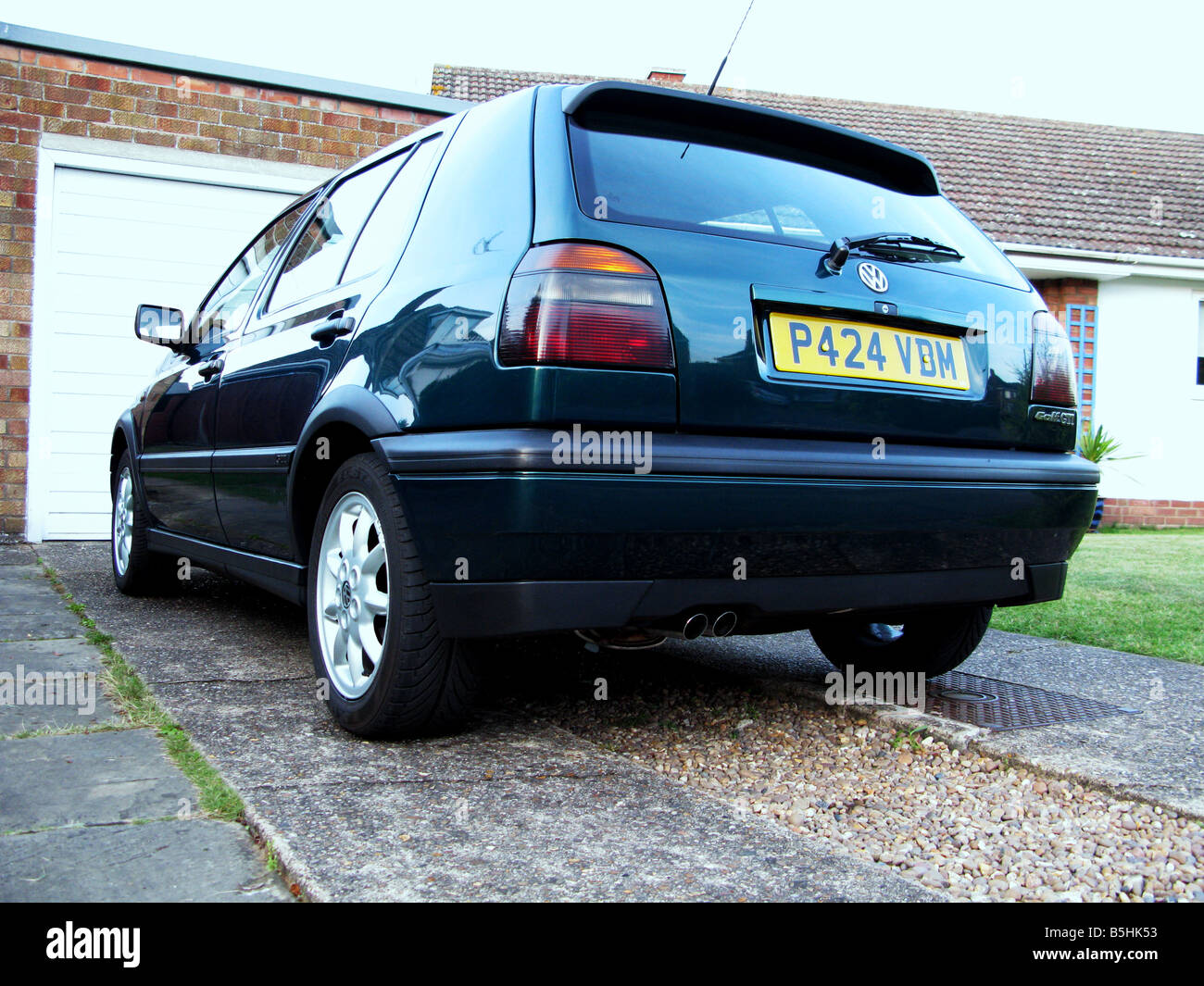 Die Mk3 GTi, gebaut, um zu halten, Pocket Rakete, solide Autofahren, Enthusiasten, Boy Racer, zwei-Bar-Grill, schwarze Radhäuser, Stoßfängerverlängerung, heiße Luke. Stockfoto