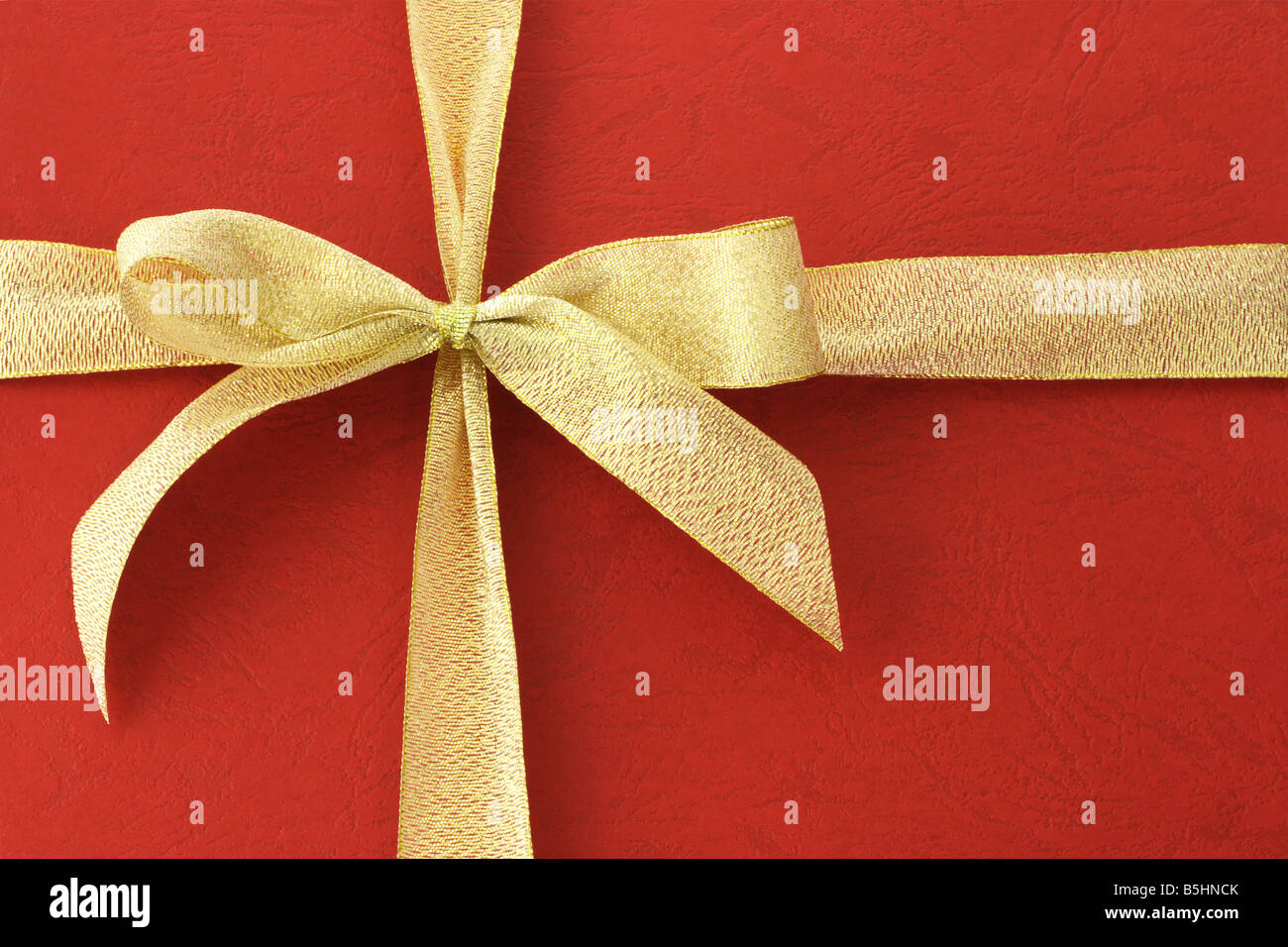 Gold Bug Farbband auf rotem Grund Stockfoto