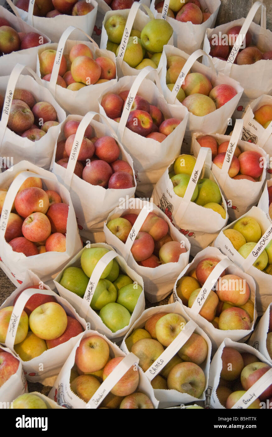 Äpfel auf Verkauf im ländlichen North Carolina, USA Stockfoto