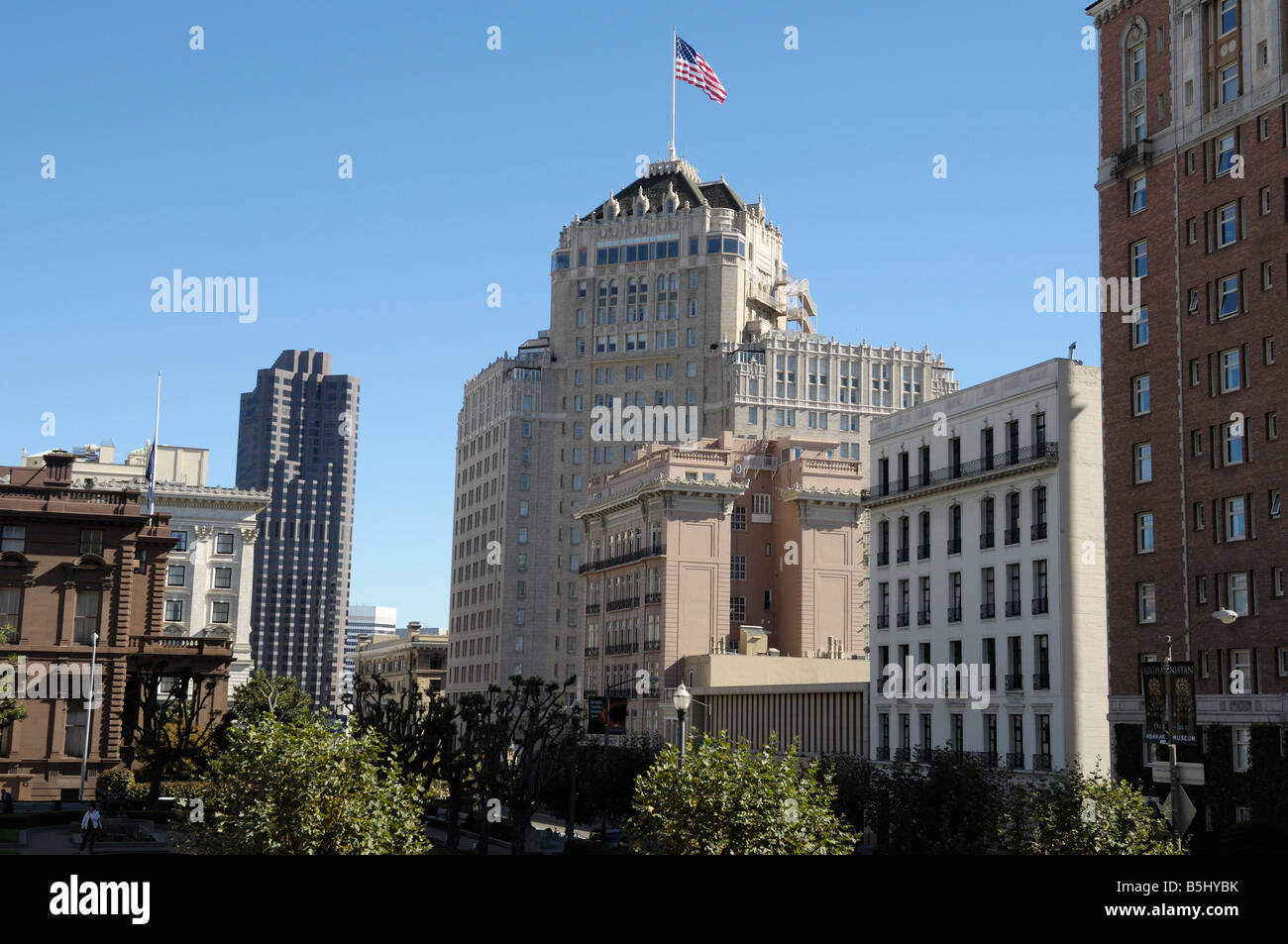 Das Mark Hopkins Hotel in San Francisco, bekannt für die berühmten "Top der Marke" Club im Weltkrieg berühmt gemacht Stockfoto