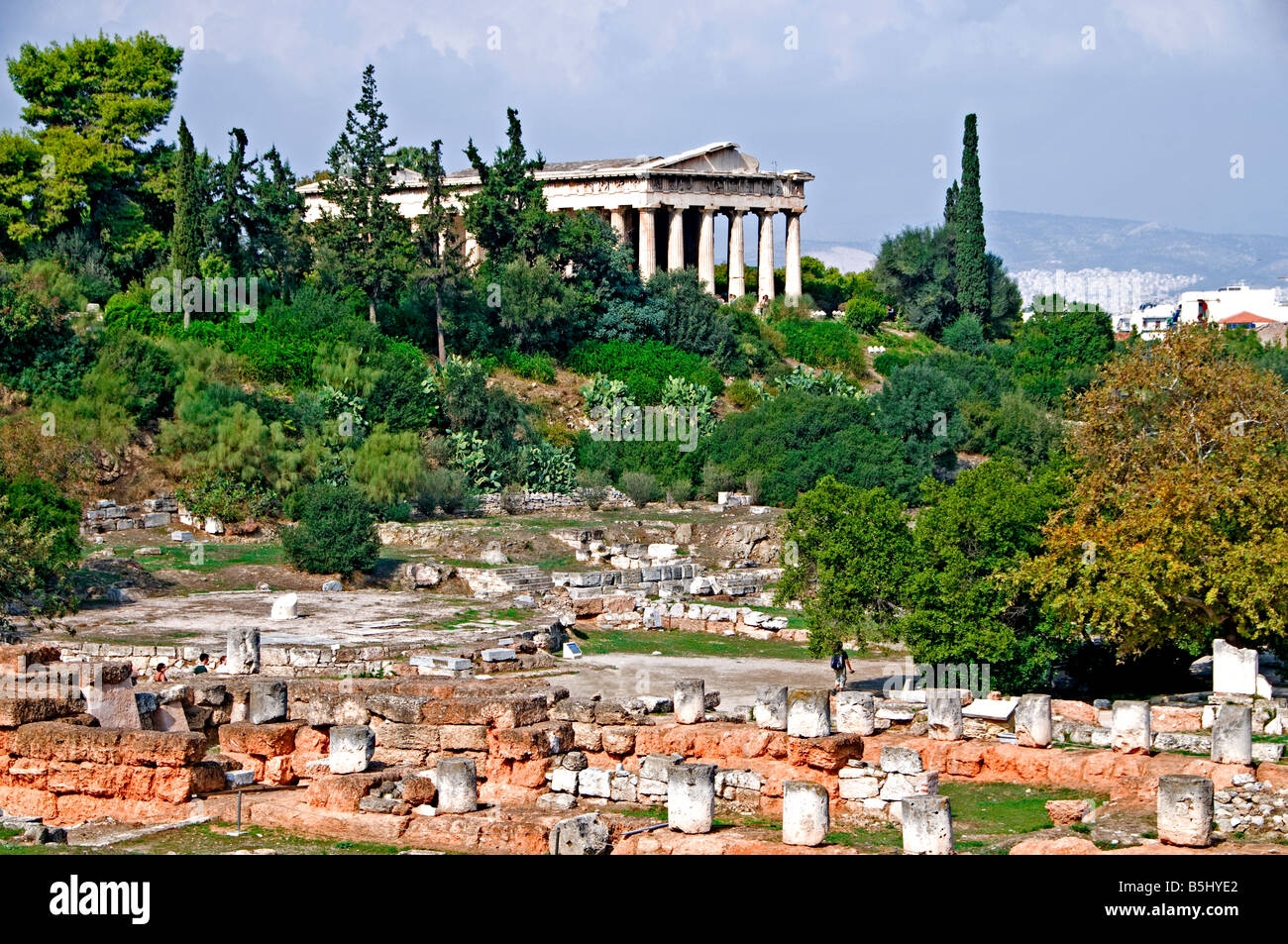 Agora-Tempel des Hephaistos-Athen-Griechenland-Museum Stockfoto