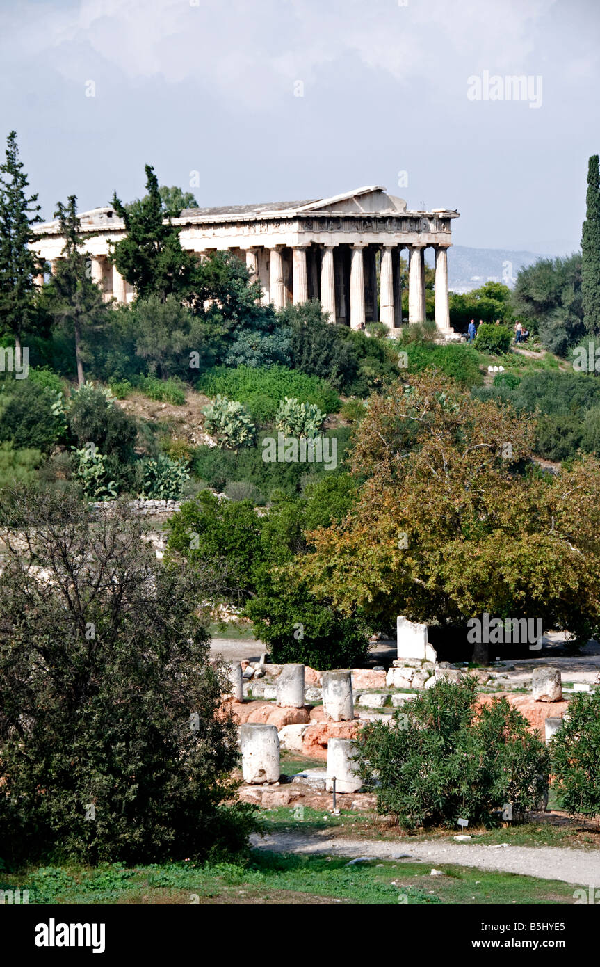 Agora-Tempel des Hephaistos-Athen-Griechenland-Museum Stockfoto