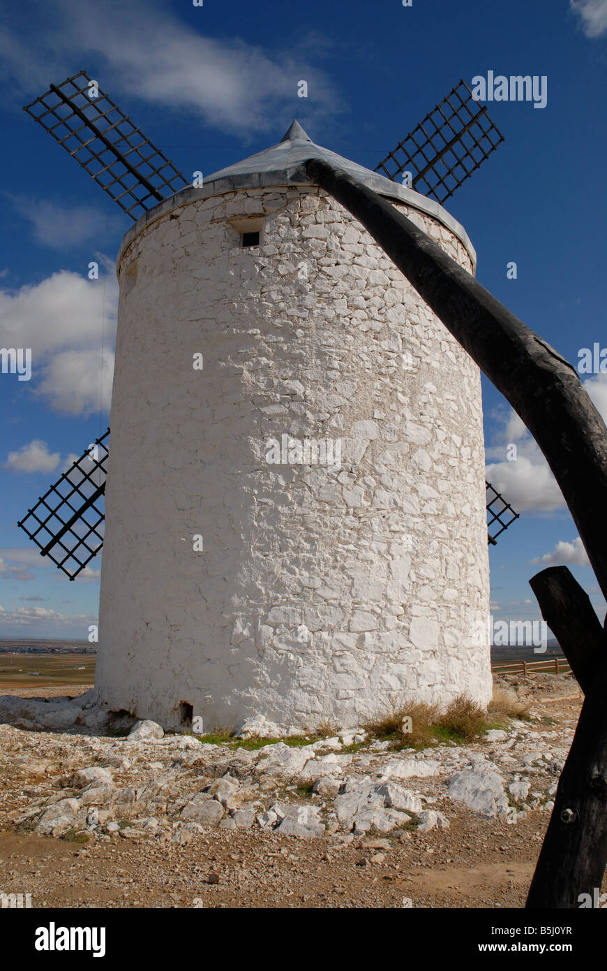 Windmühle, Consuegra, Provinz von Toledo, Kastilien-La-Mancha, Spanien Stockfoto