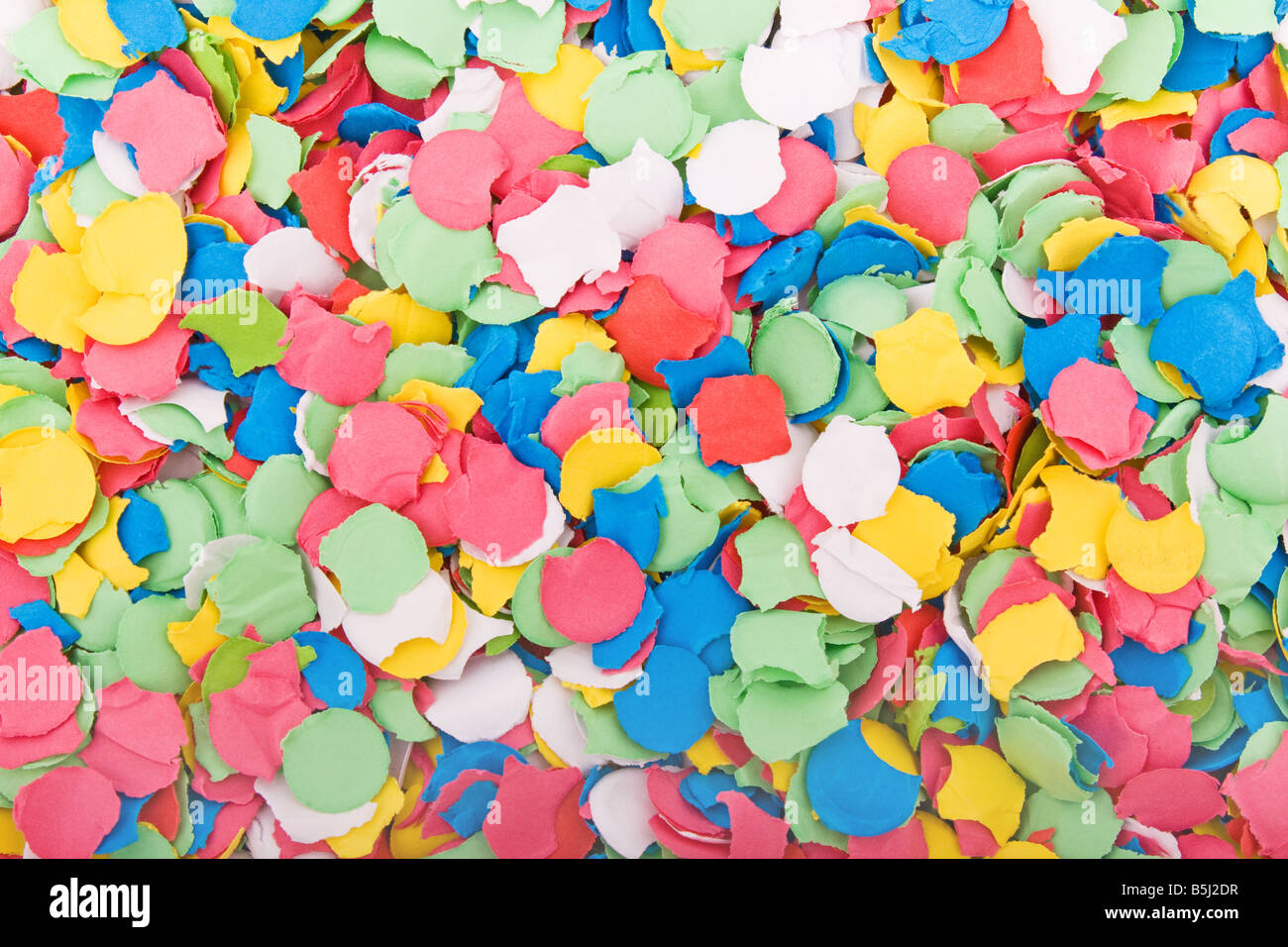 Hintergrund mit vielen bunten Confettis gemacht Stockfoto