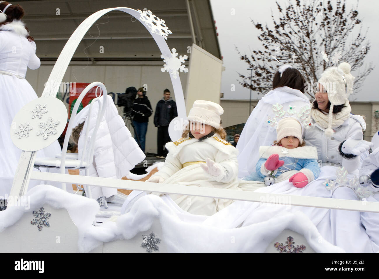 SantaFest Parade Teilnehmer Stockfoto