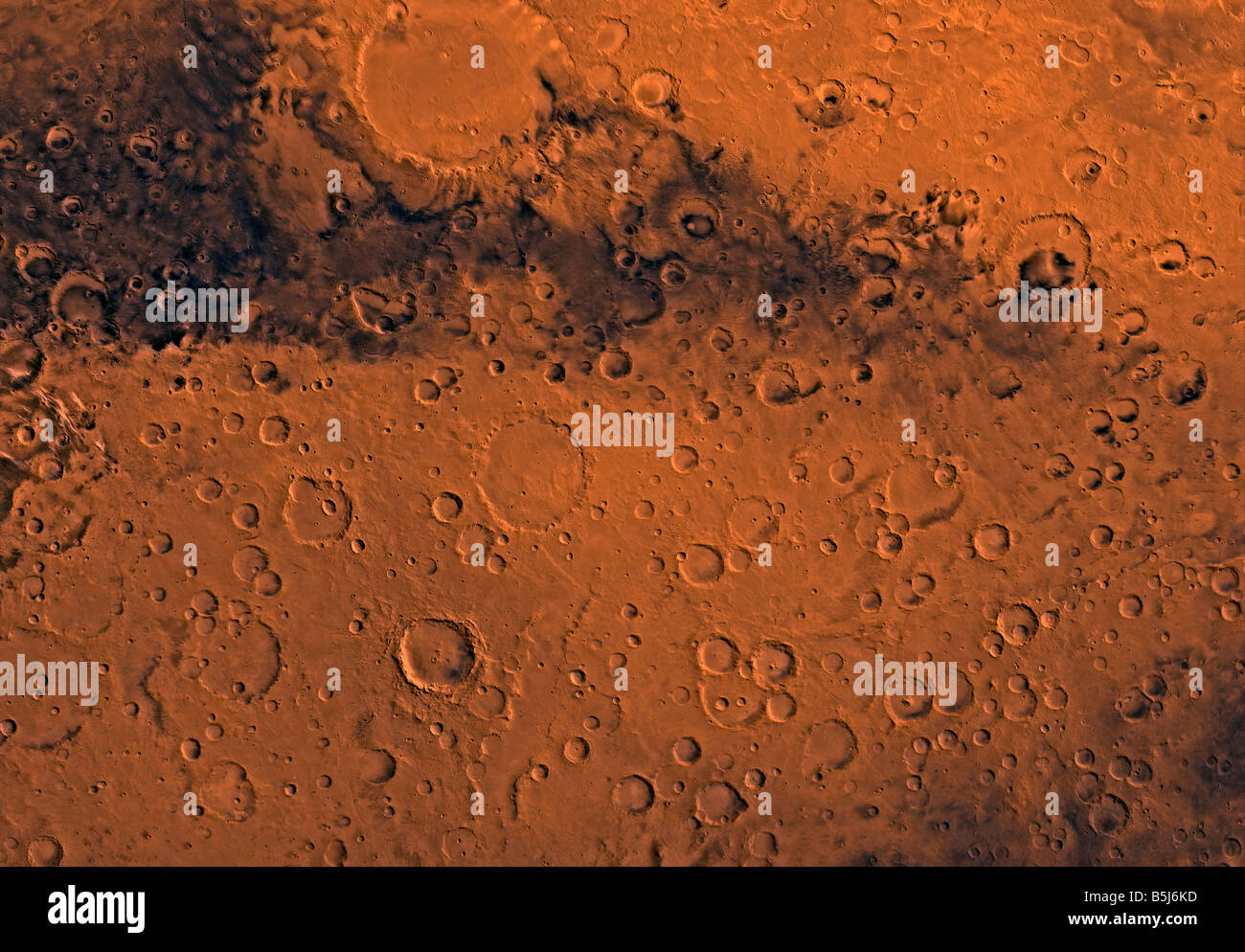 Sinus Sabeus Region des Mars. Stockfoto
