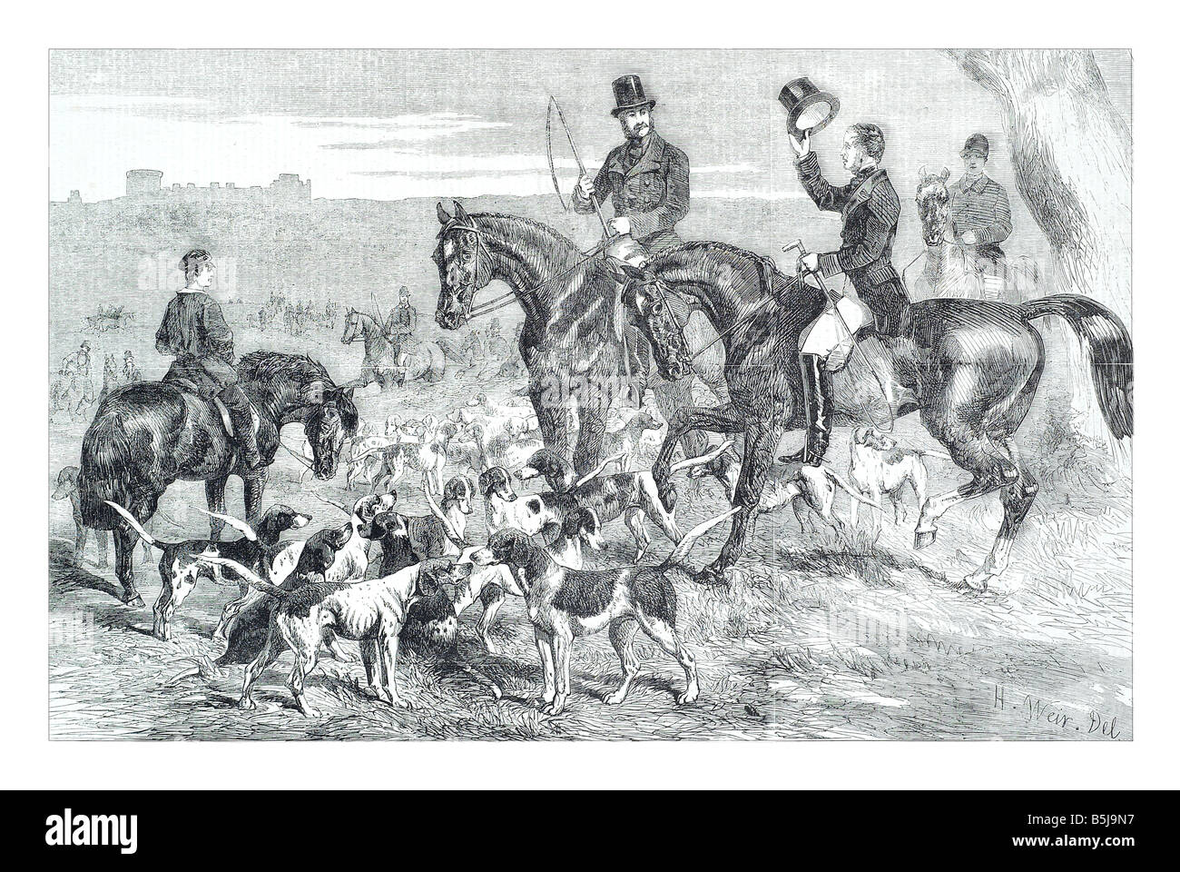H R H Prinz Albert s Harriers 19. April 1856 The Illustrated London News Seite 409 Stockfoto