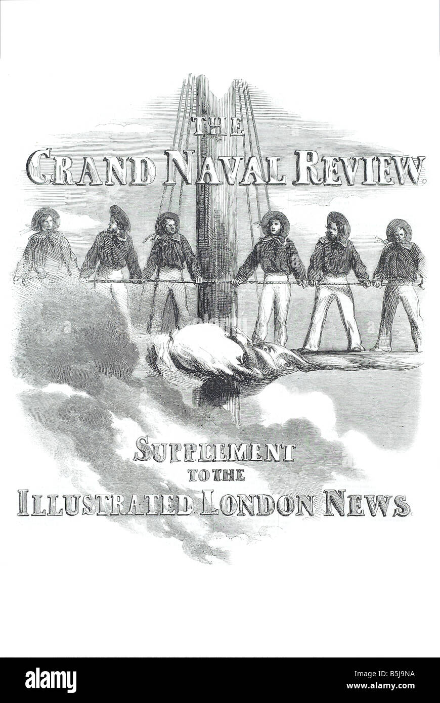 Das Grand Marine überprüfen 26. April 1856 die Illustrated London News-Seite 796 Stockfoto