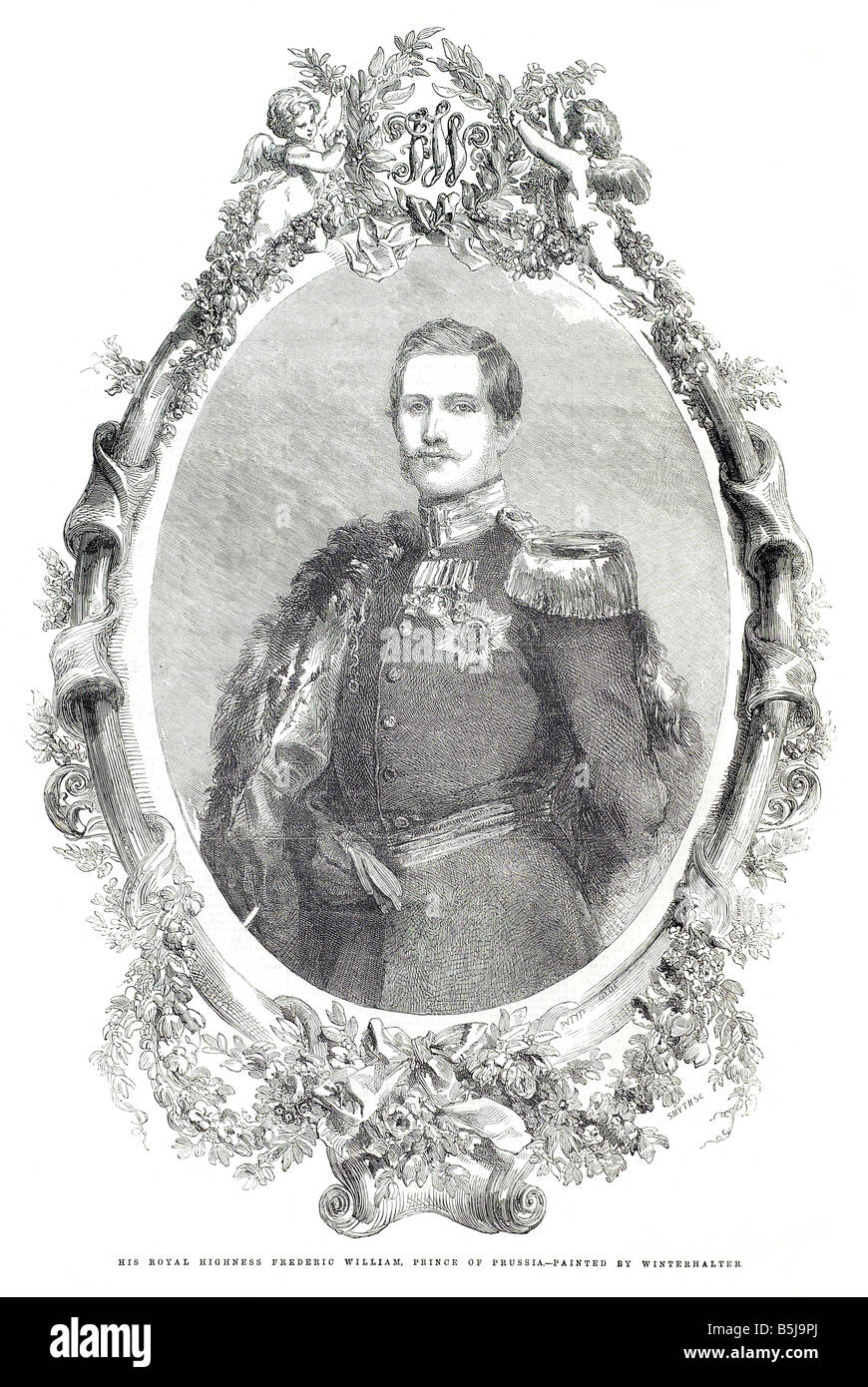 Seine königliche Hoheit Frederic William Prinz von Russland gemalt von Winterhalter 31. Mai 1856 die Illustrated London News-Seite 585 Stockfoto