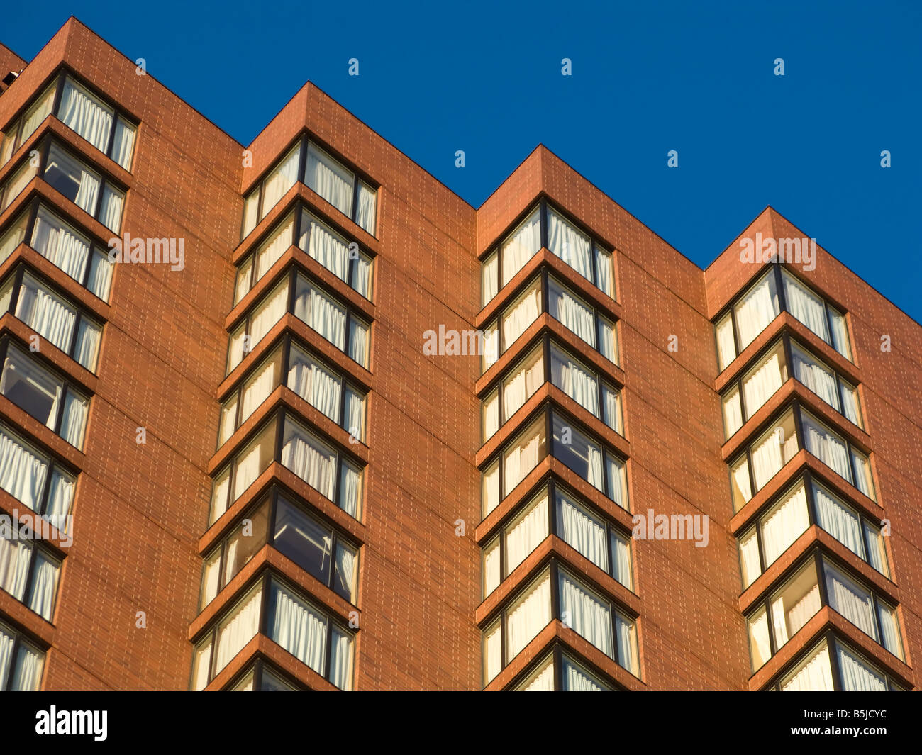 Detailansicht des Mariott Hotel in Kendall Square Cambridge MA gesehen am 10-19-2008 Stockfoto