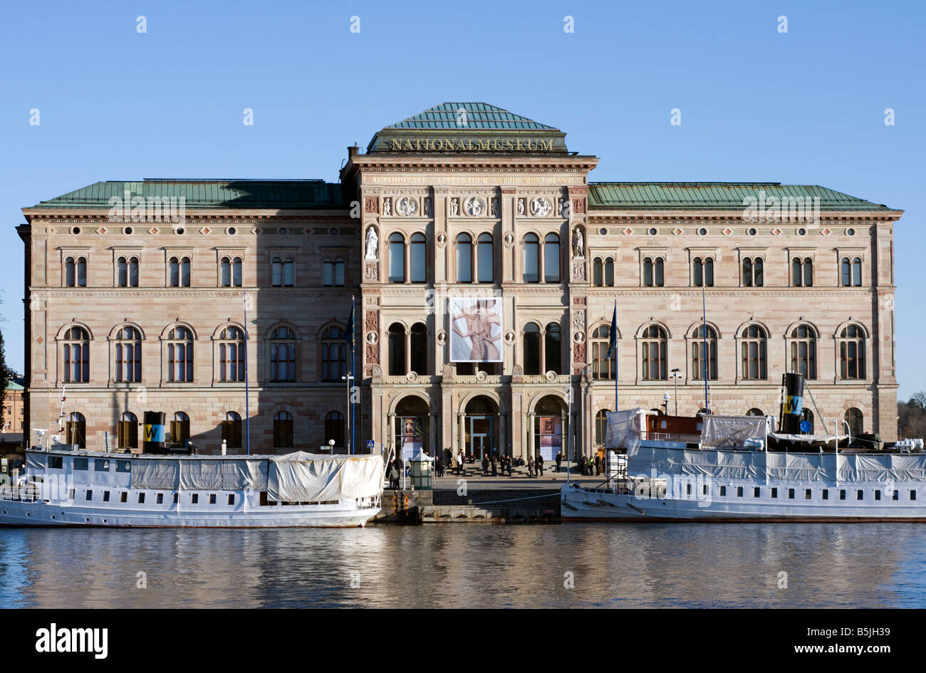 Außenansicht des Nationalmuseums in Stockholm Schweden Stockfoto