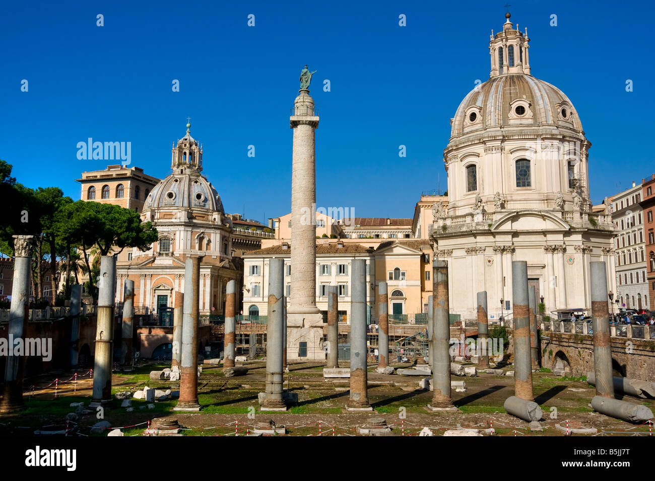 Trajan Spalte Forum in der Nähe von Piazza Venedig Rom Italien Stockfoto