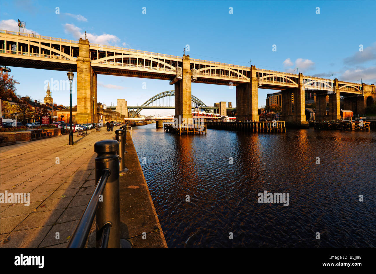 Riverside Szene Newcastle-upon-Tyne Stockfoto