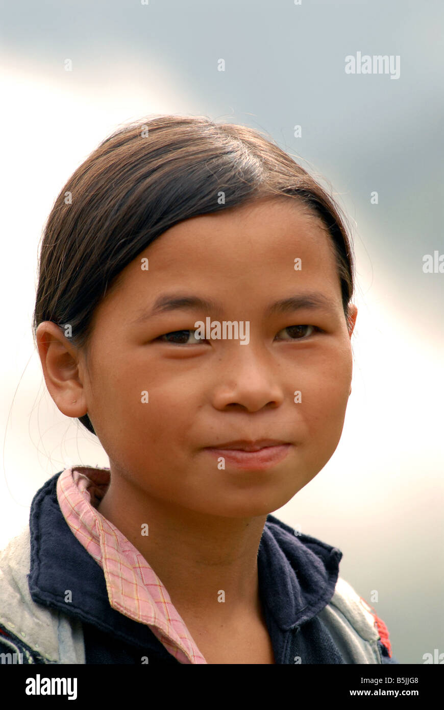 Frau Black Hmong Sapa Nordvietnam Stockfoto