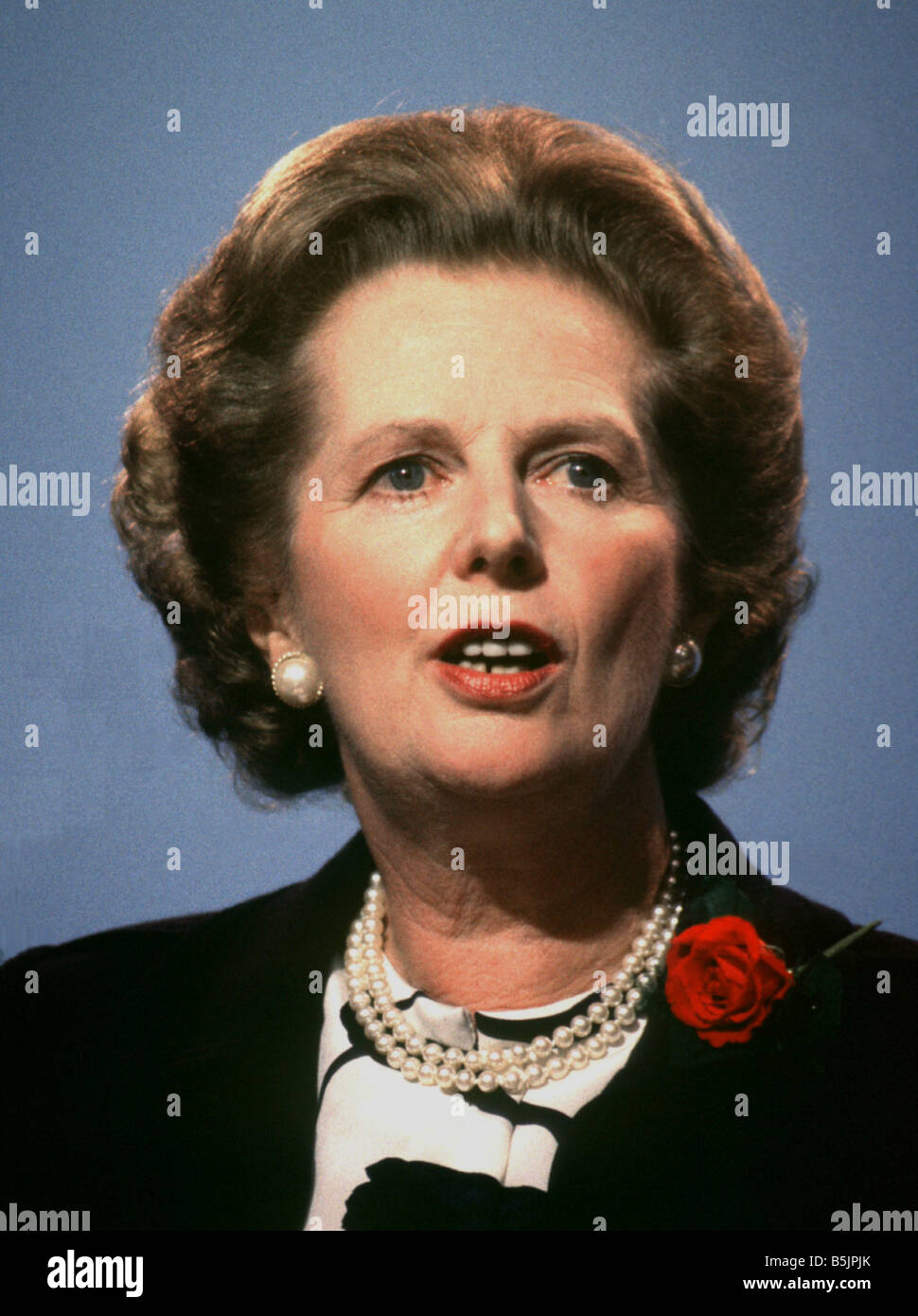 Lady Thatcher Margaret Thatcher Premierminister Margaret Thatcher Baroness abgebildet auf dem Höhepunkt ihrer Macht Stockfoto