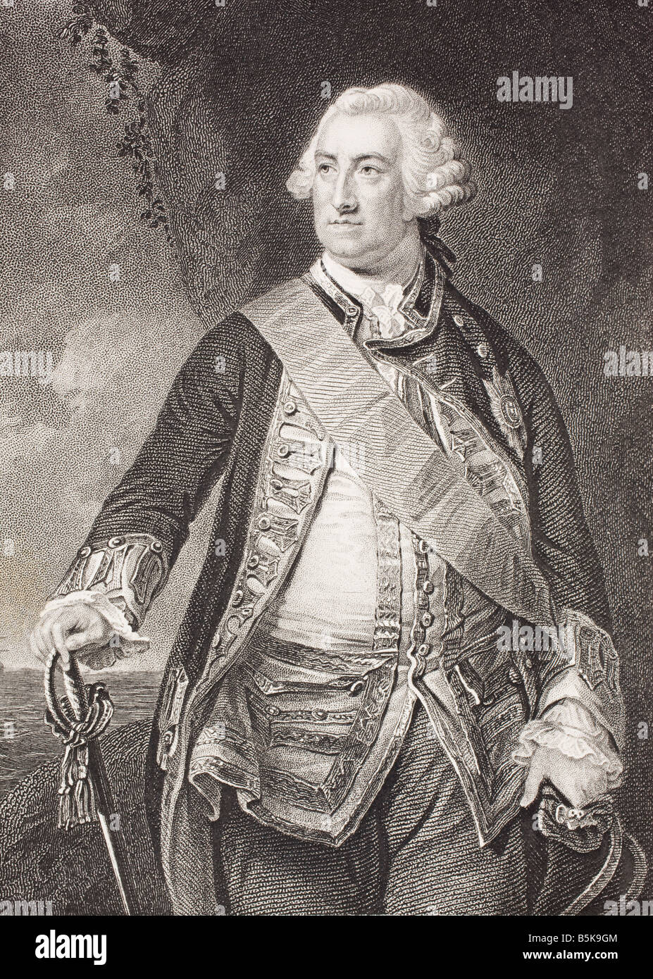 Edward Hawke, 1. Baron Hawke, 1705 - 1781. Admiral in der britischen Royal Navy. Stockfoto