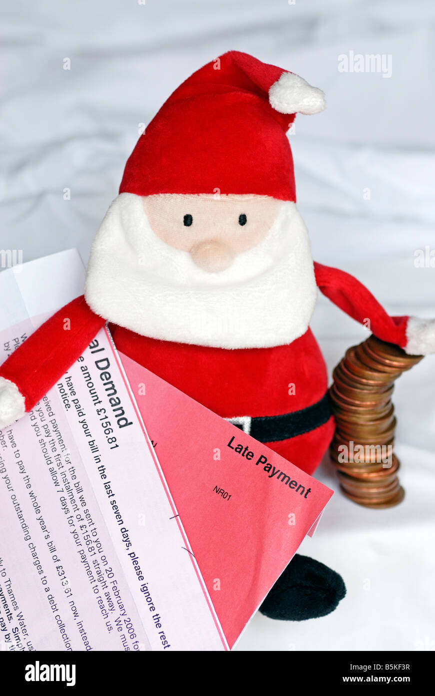 Credit Crunch Santa Stockfoto