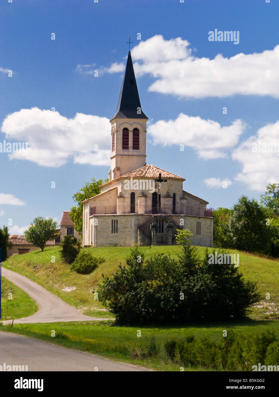 Kirche in Frankreich - Saint Cevet Kirche, Tarn et Garonne, Frankreich Europa Stockfoto