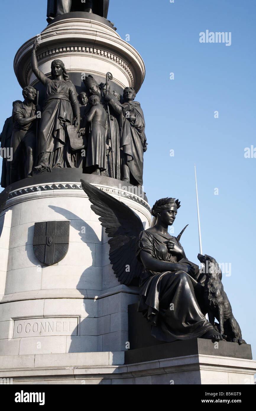 Daniel O'Connell Denkmal von John Henry Foley auf O Connell Street Dublin 1 Irland Stockfoto