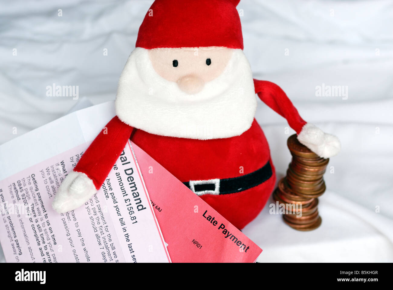 Credit Crunch Santa Stockfoto