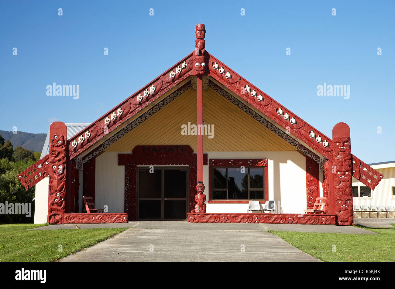 Whakatu Marae Nelson Südinsel Neuseeland Stockfoto
